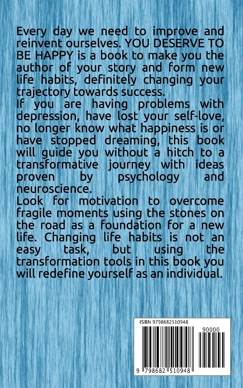 You Deserve to be Happy Blue Self-Help Book