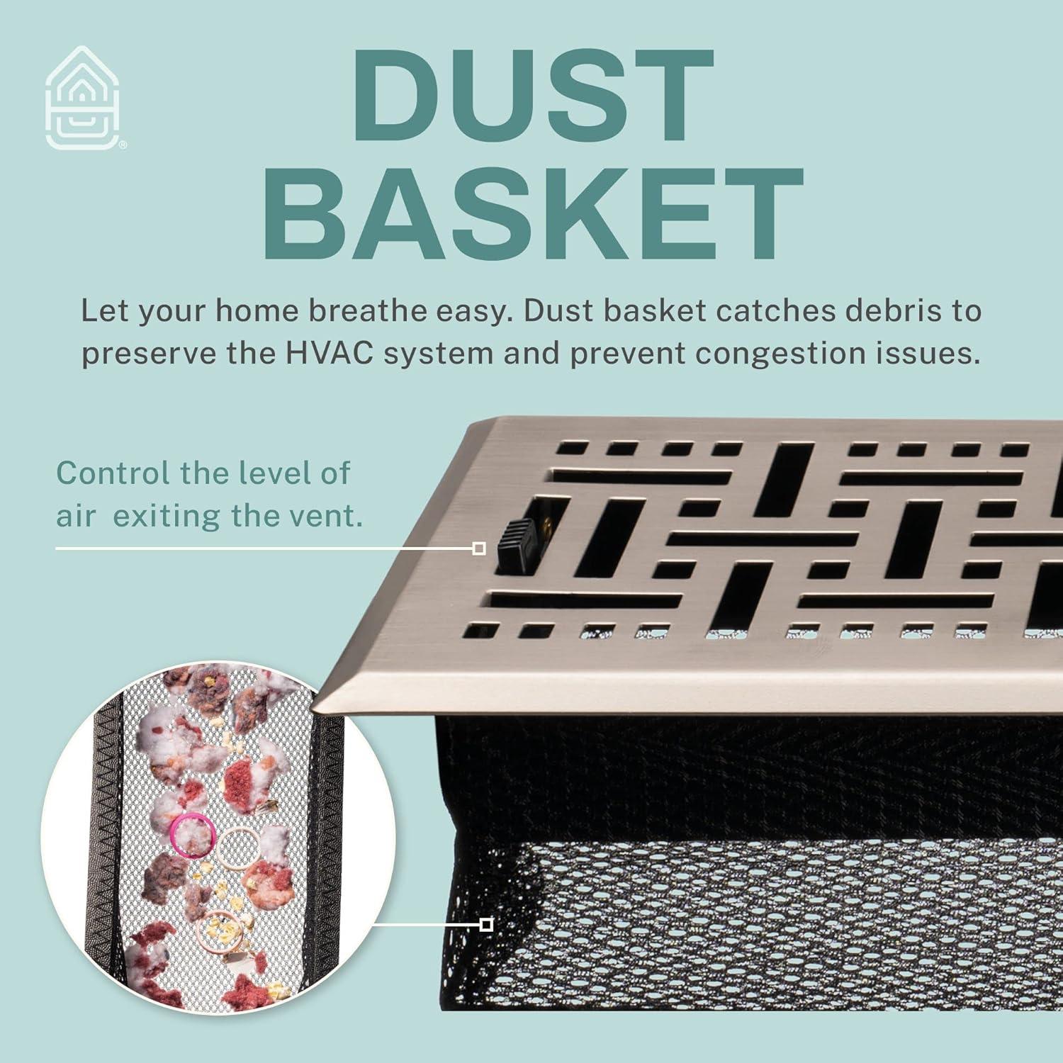Home Intuition Basketweave Floor Vent Cover Register With Mesh Net