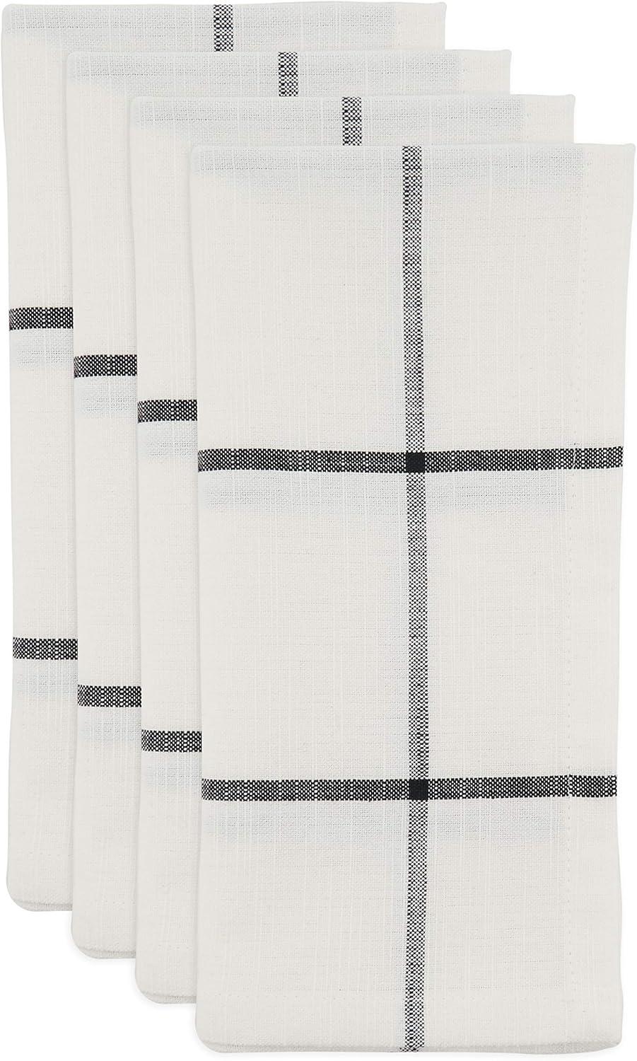 Saro Lifestyle Simple Plaid Table Napkins (Set of 4)