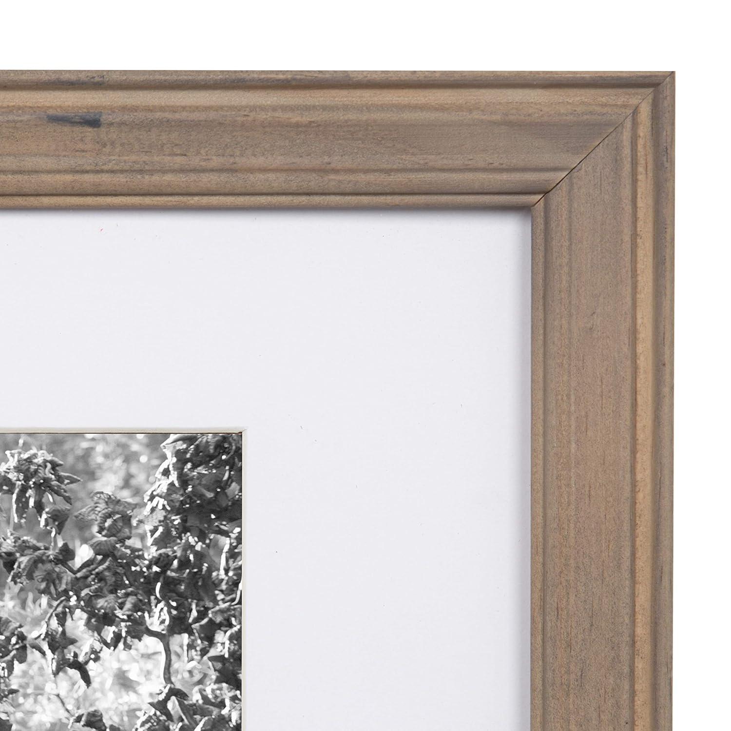 10pc Bordeaux Frame Box Set White/Black/Natural Wood - Kate and Laurel: Wall Gallery Kit, Multi-Size Display