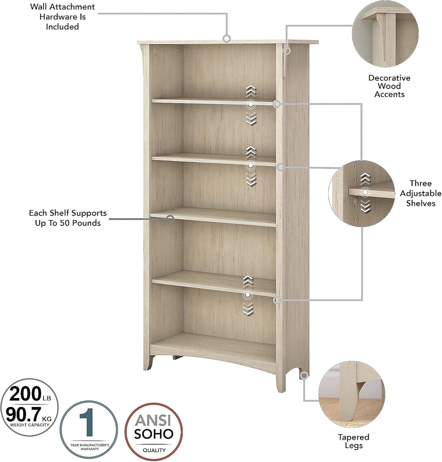 Pernell Tall 5 Shelf Bookcase - Set Of 2