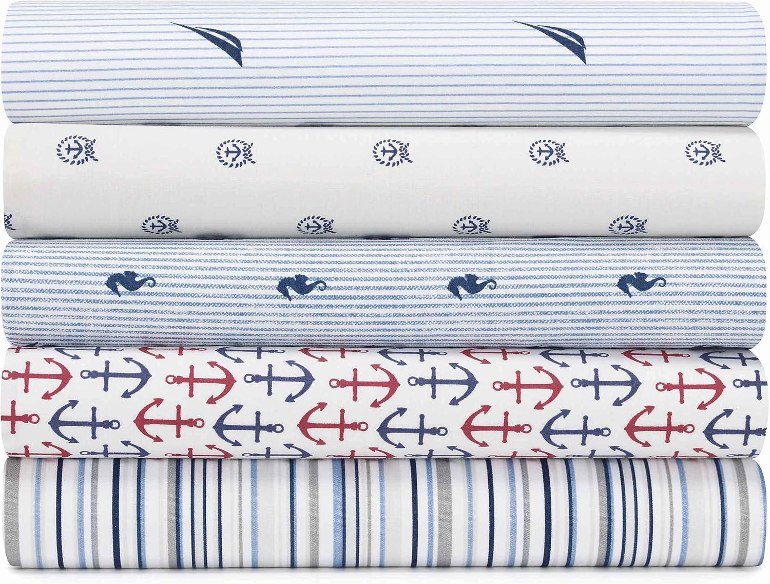 Nautica Printed Cotton Percale Sheet Sets