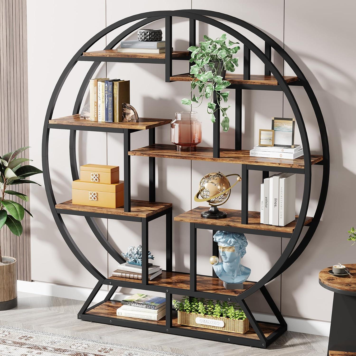 17 Stories Drino 63" H x 59" W Steel Geometric Bookcase