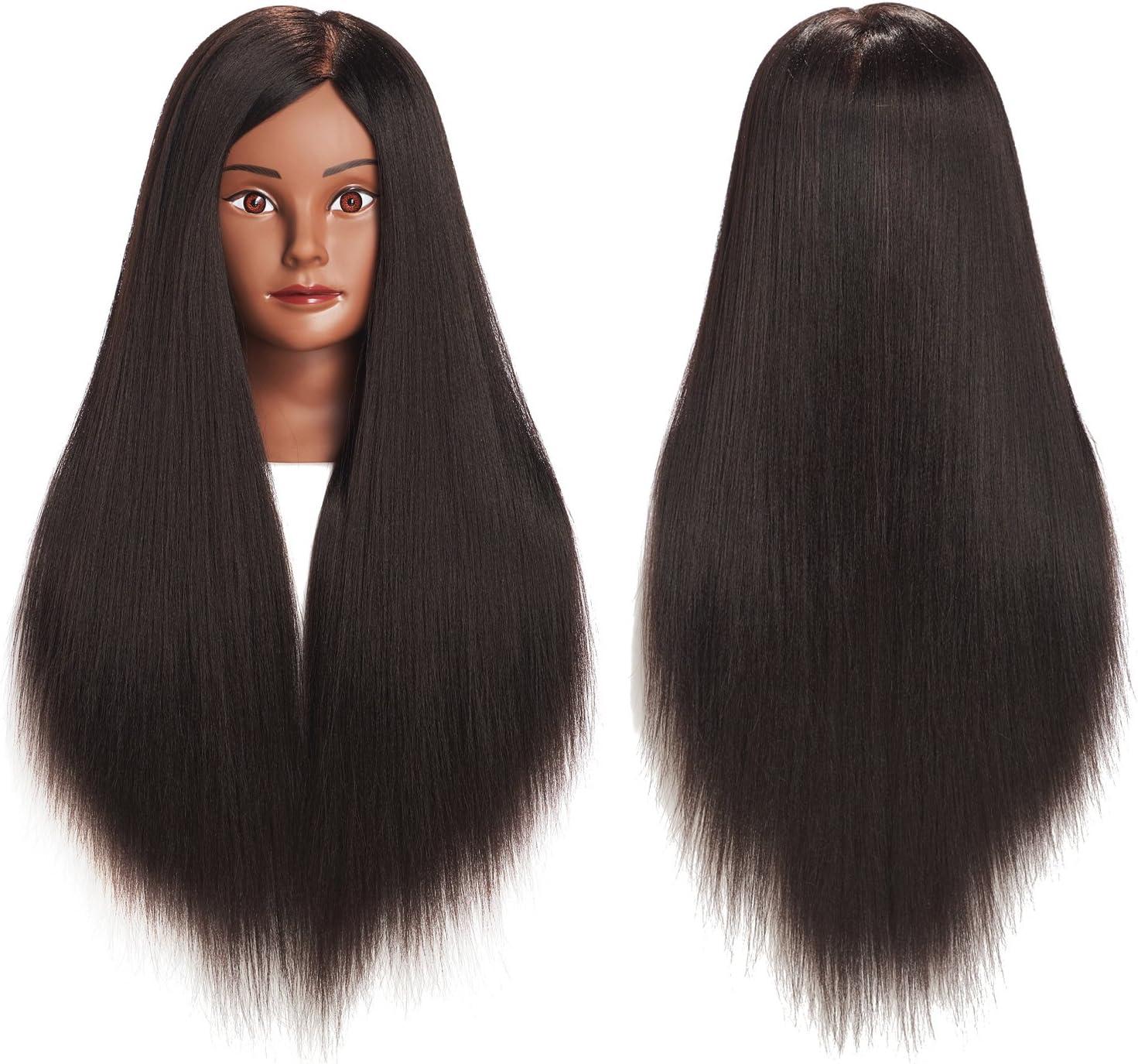 Cosmetology Mannequin Head Human Hair Hairdresser Training Doll Model Manikin