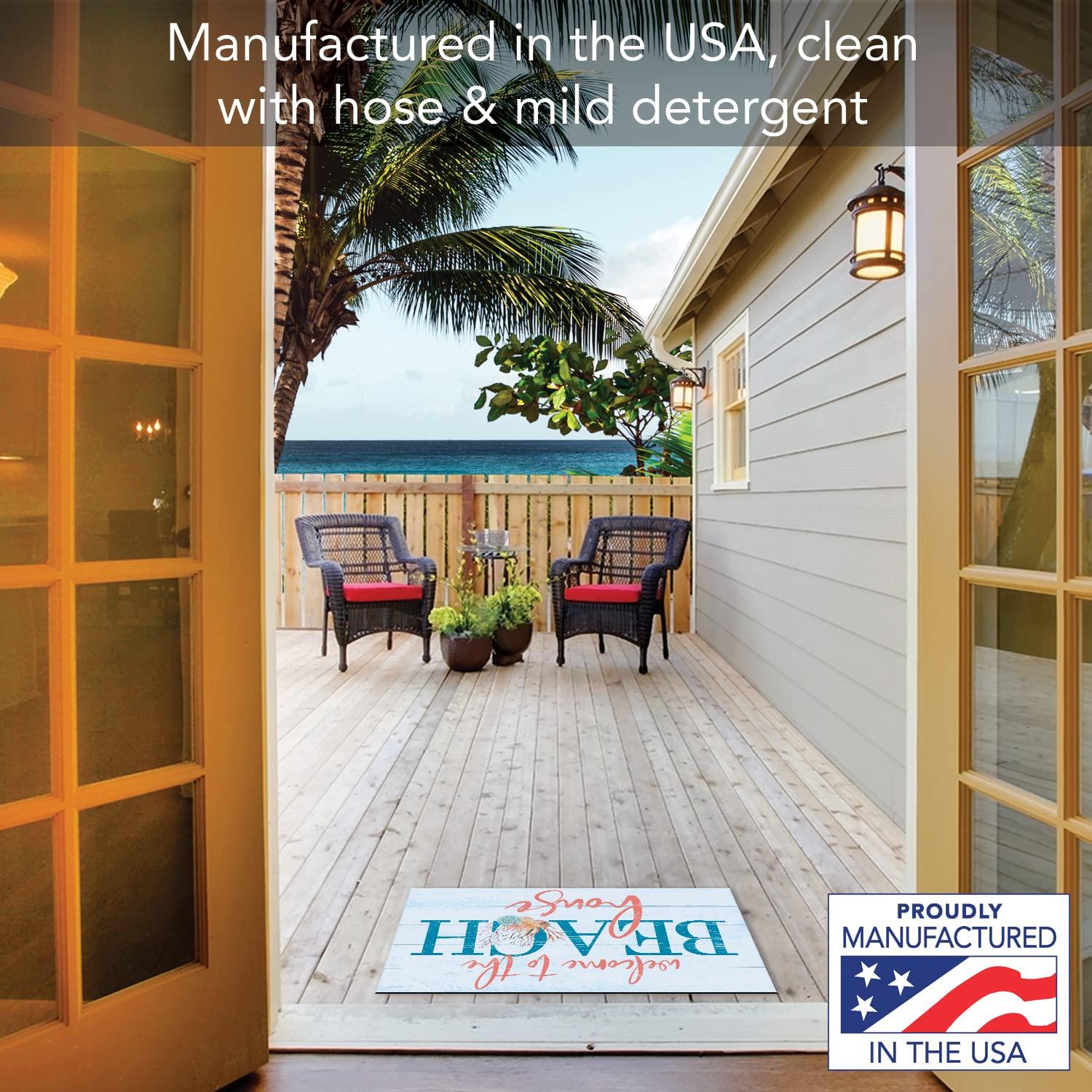 CounterArt Beach House Welcome Indoor/Outdoor Entryway Floor Mat