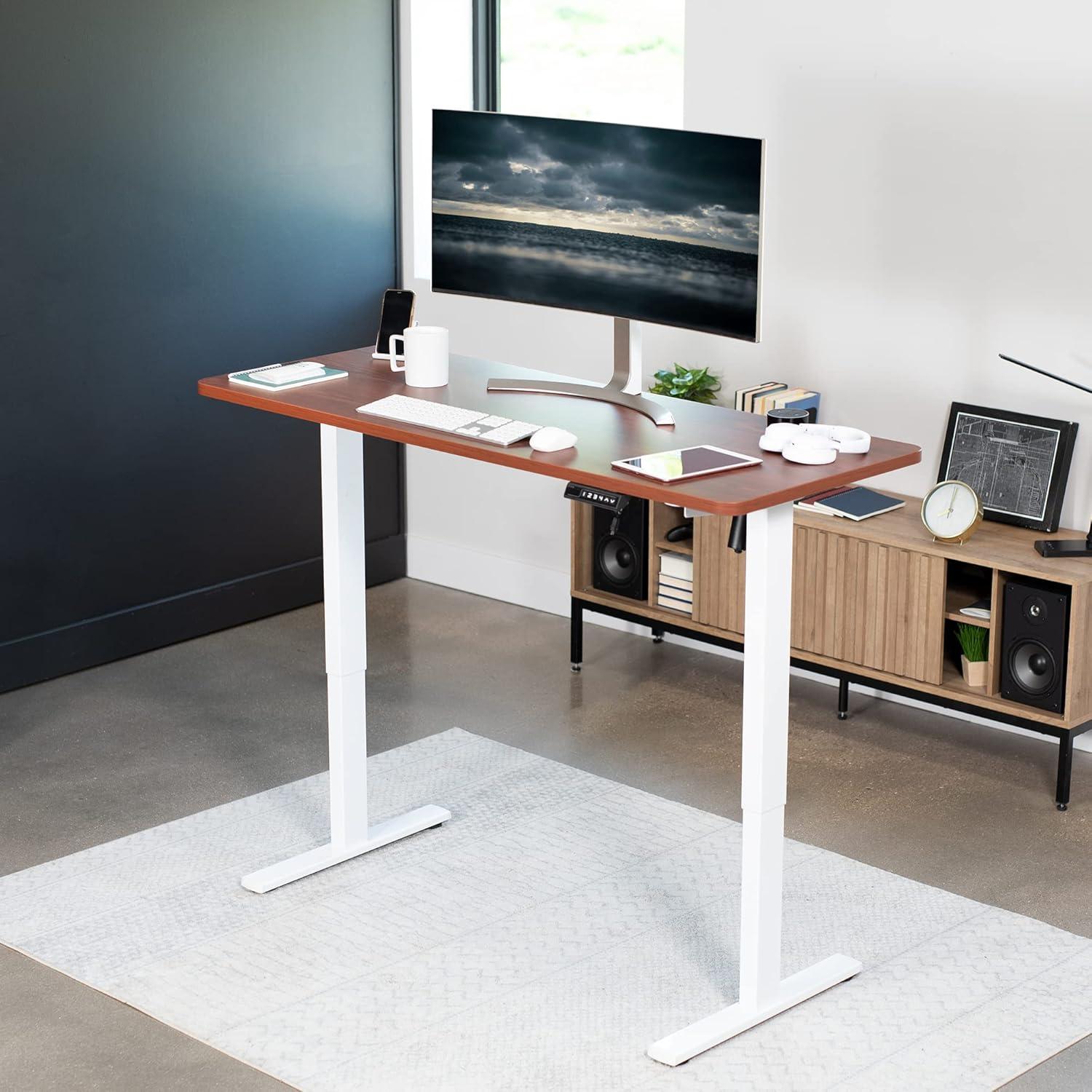 VIVO Single Motor Electric Desk with Push Button Memory Controller