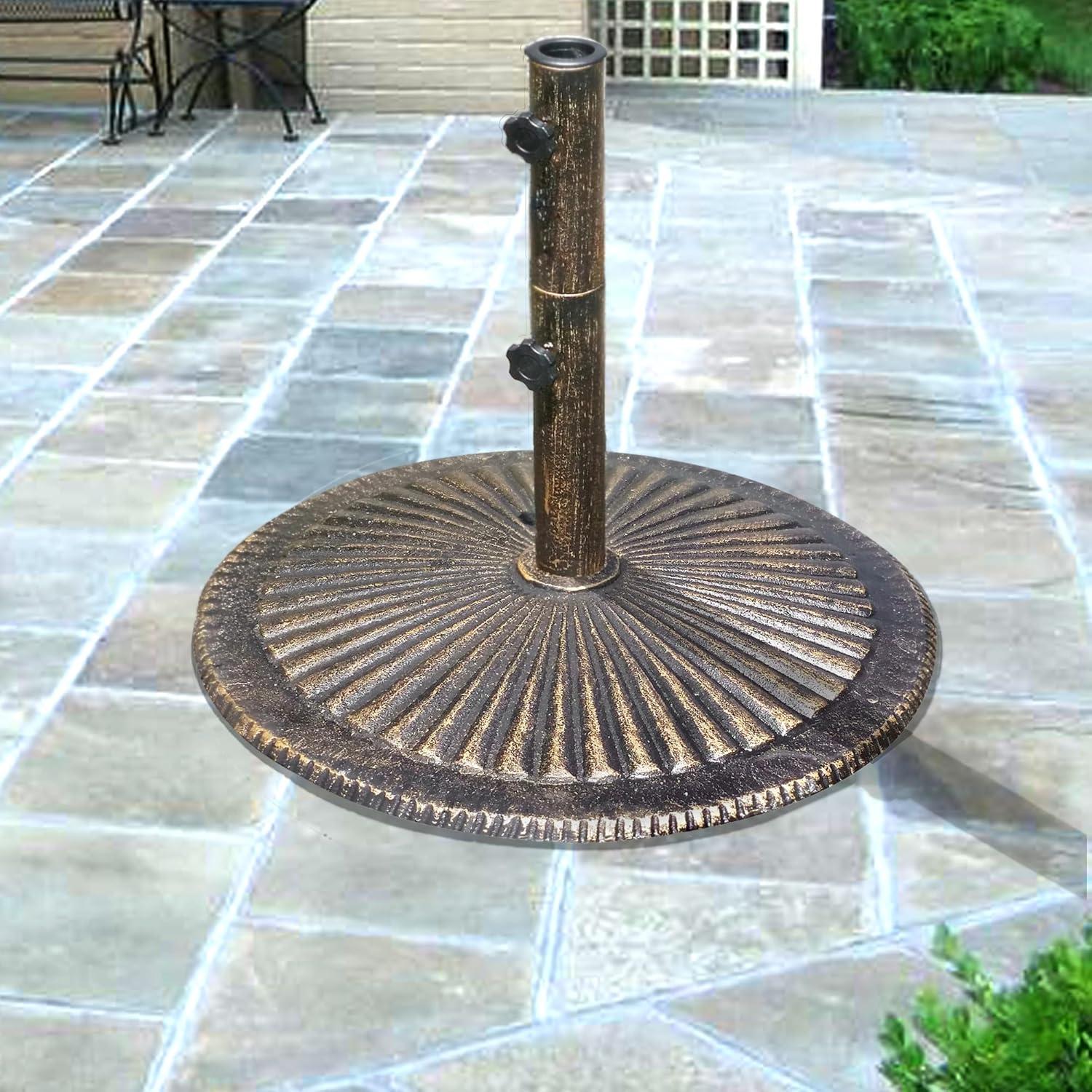 Island Umbrella 50-lb Classic Cast Iron Umbrella Base in Bronze