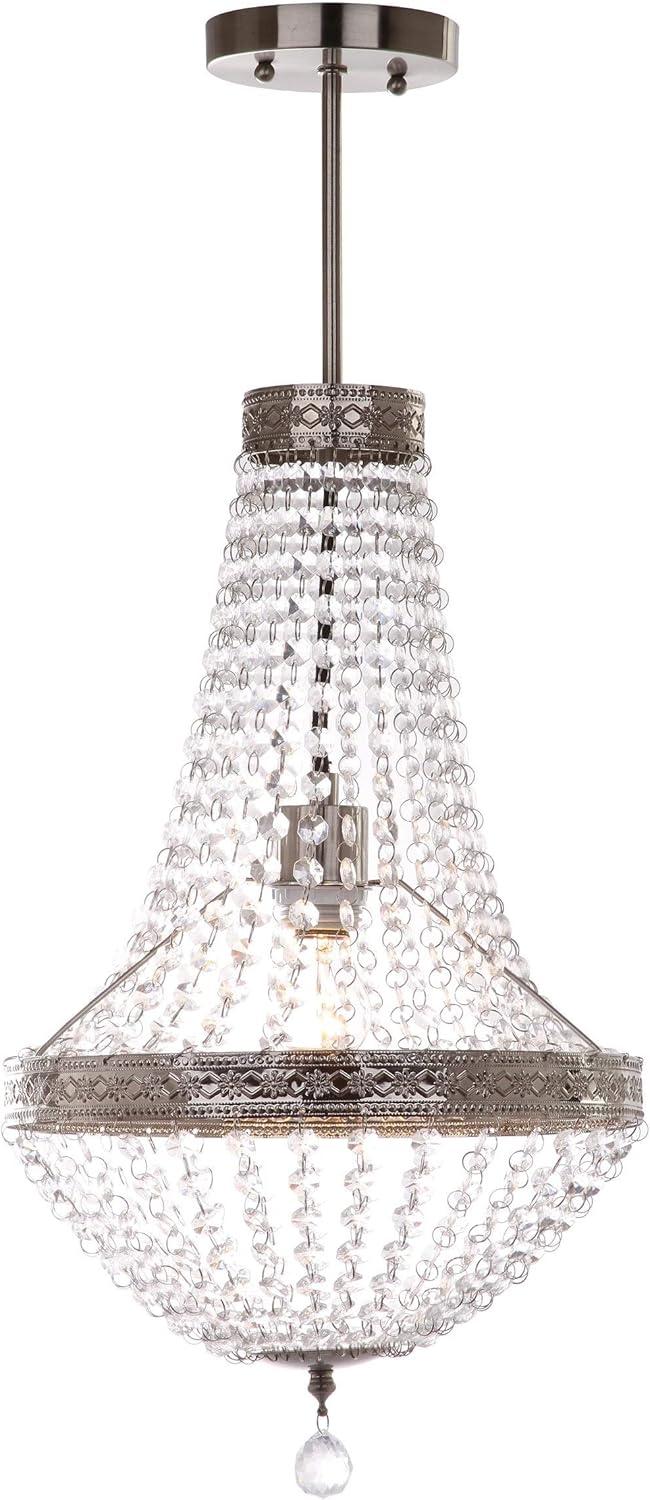 Shirley Grand 1 Light Pendant - Nickel/Clear - Safavieh.