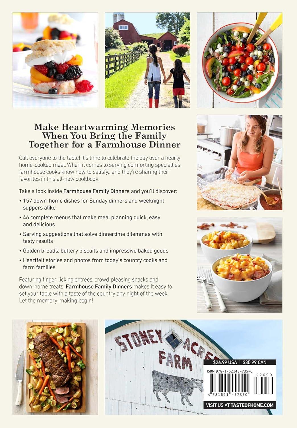 Taste of Home Farmhouse Family Dinners: Turn Sunday Night Meals into Lifelong Memories (Hardcover)