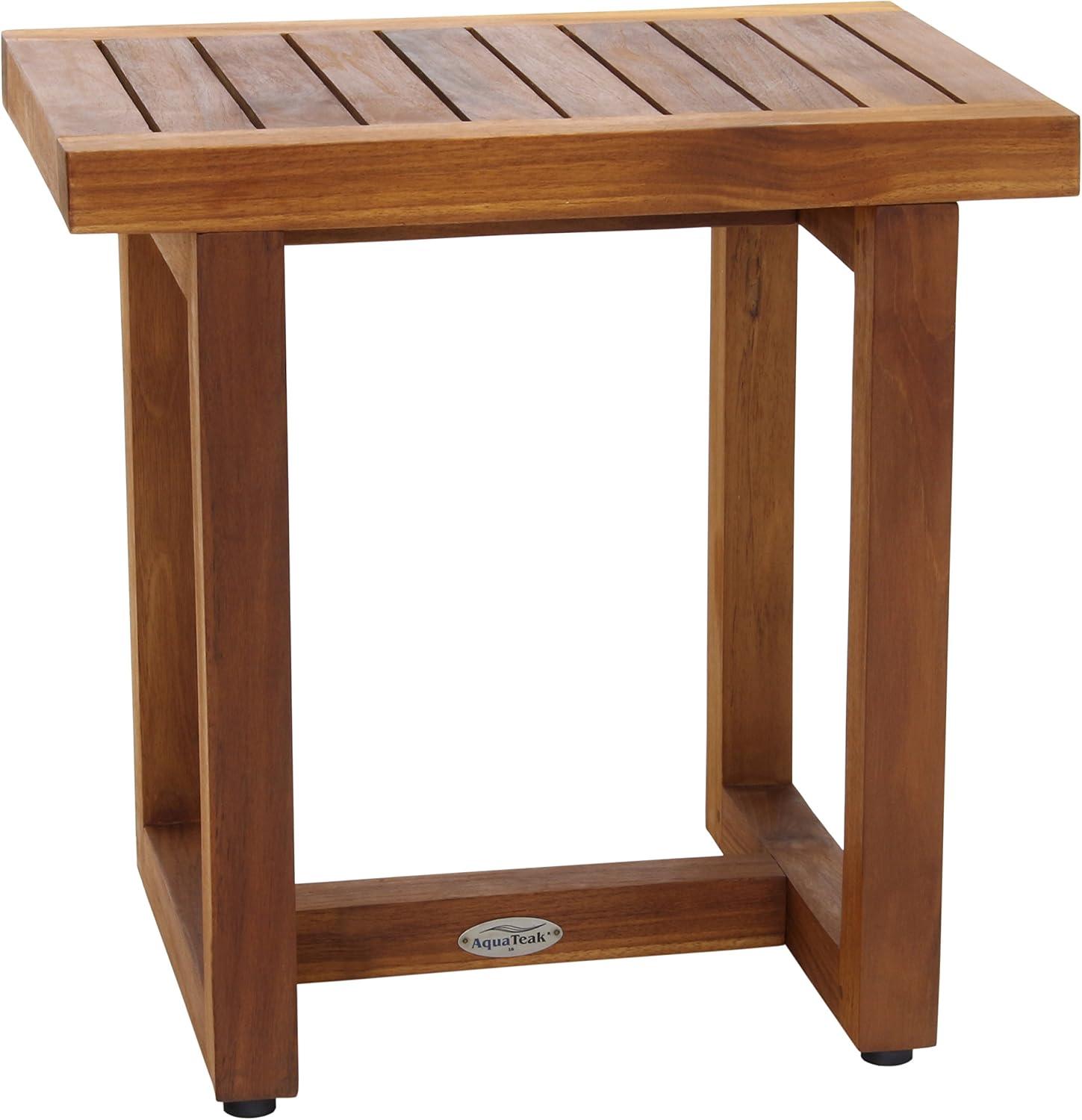 Eco-Friendly Teak Spa Shower Bench - 18" Indoor/Outdoor