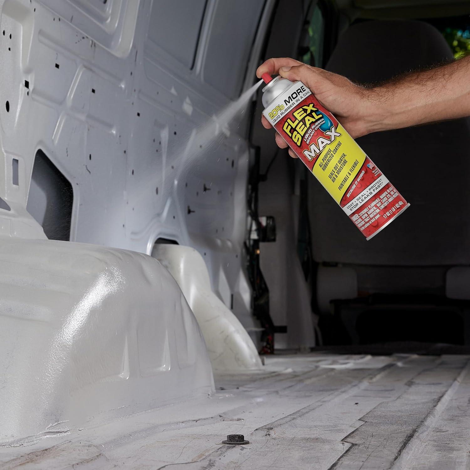 Flex Seal MAX Aerosol Liquid Rubber Sealant Coating, 17 oz, Black