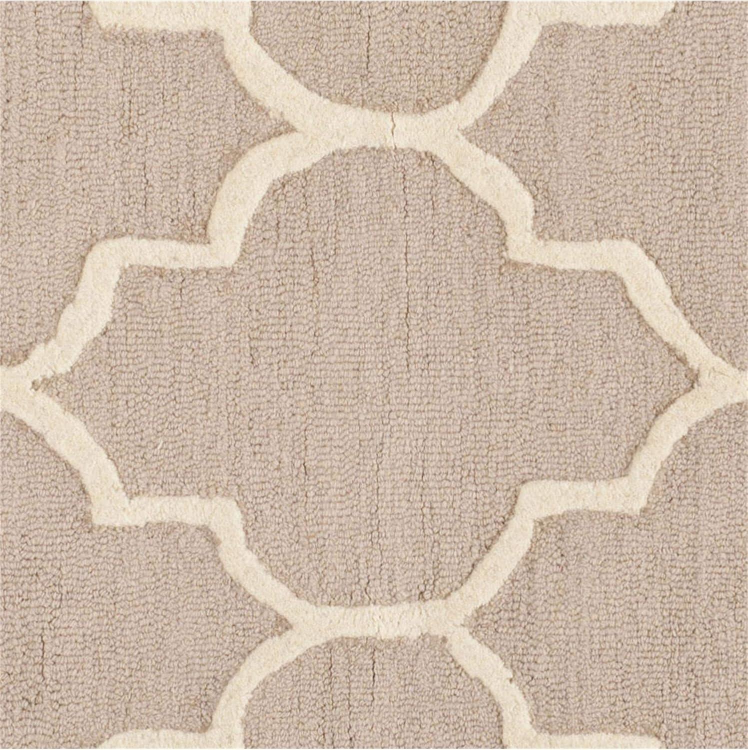 SAFAVIEH Cambridge Kevin Geometric Wool Area Rug, Beige/Ivory, 8' x 10'