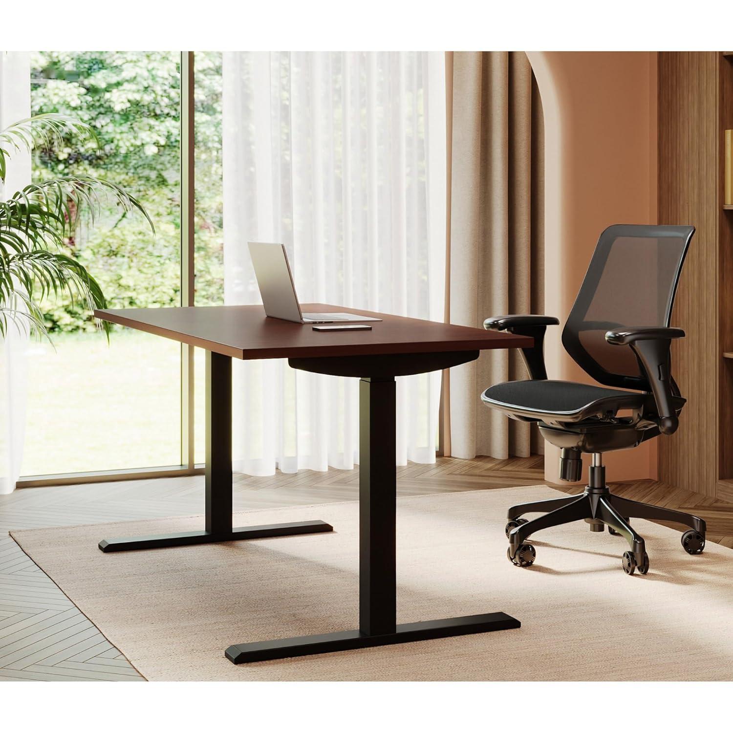 BIZFURN® Sensi Mesh/Fabric Low-Back Task Chair, Black, BIFMA Compliant