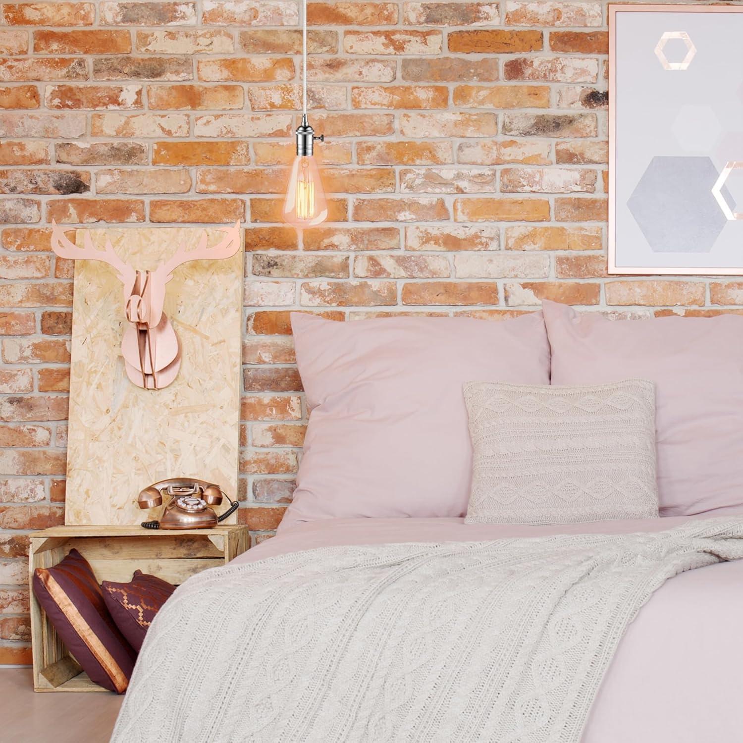 Globe Electric 60W Vintage Edison S-Type Clear Glass Dimmable Incandescent Light Bulb, 83008