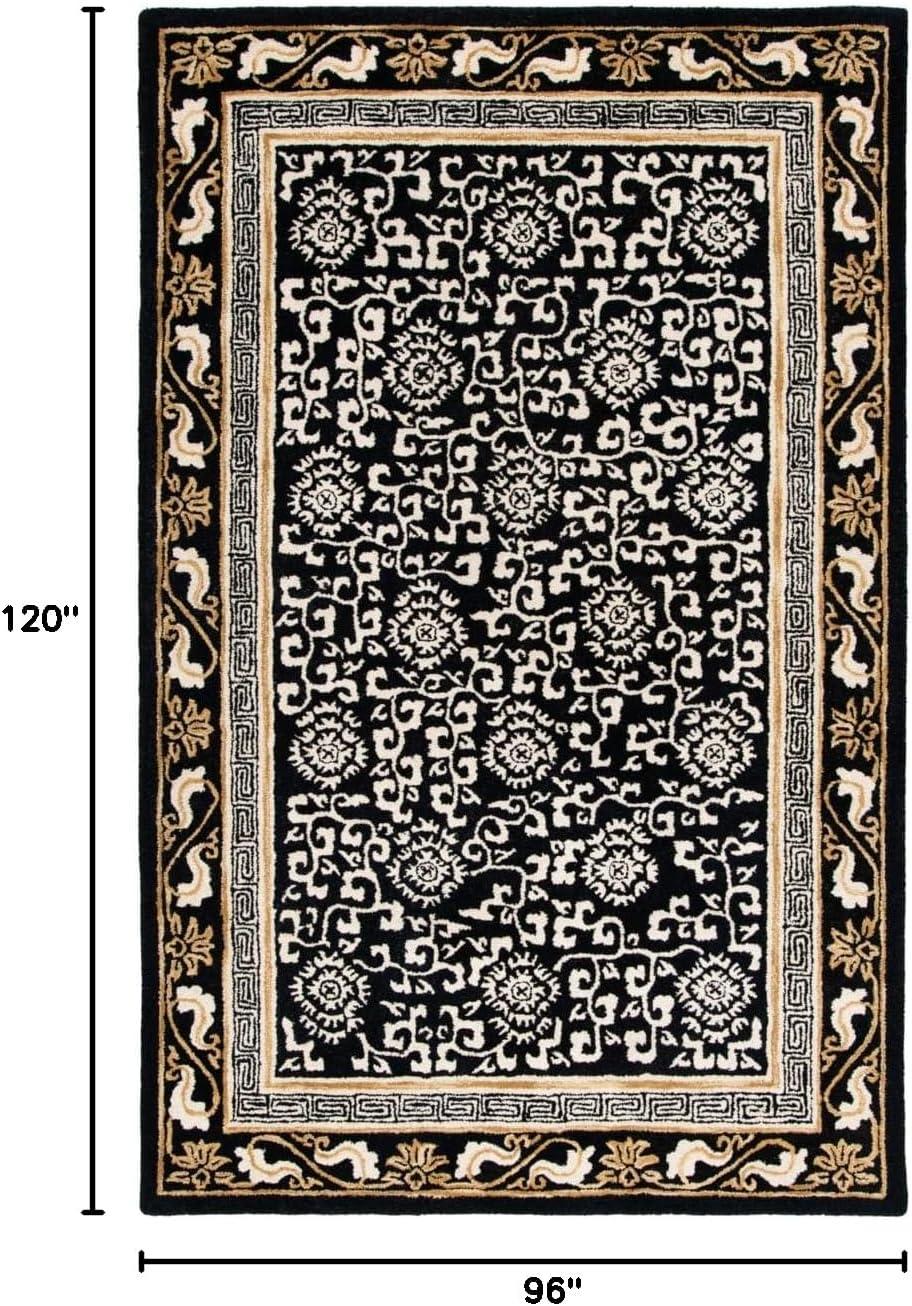 Antiquity AT860 Hand Tufted Indoor Area Rug - Black/Ivory - 8'x10' - Safavieh