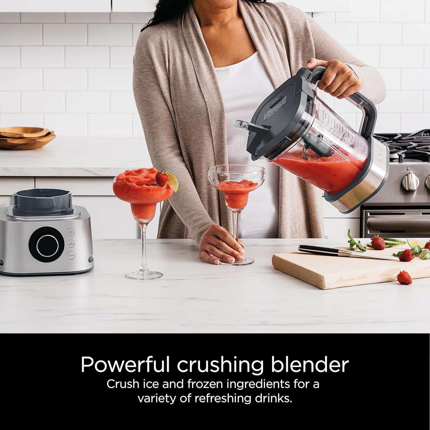 Ninja Ninja Blender and Food Processor System, Power Blenders For-Kitchen and Personal Size, Smoothie Maker, 6 Functions, 72-oz. Glass Pitcher and To-Go Cups