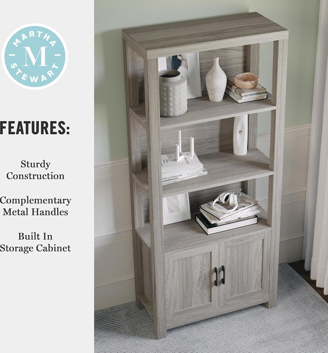 Martha Stewart Teague Martha Stewart 68" Shaker Bookcase with Storage Cabinet
