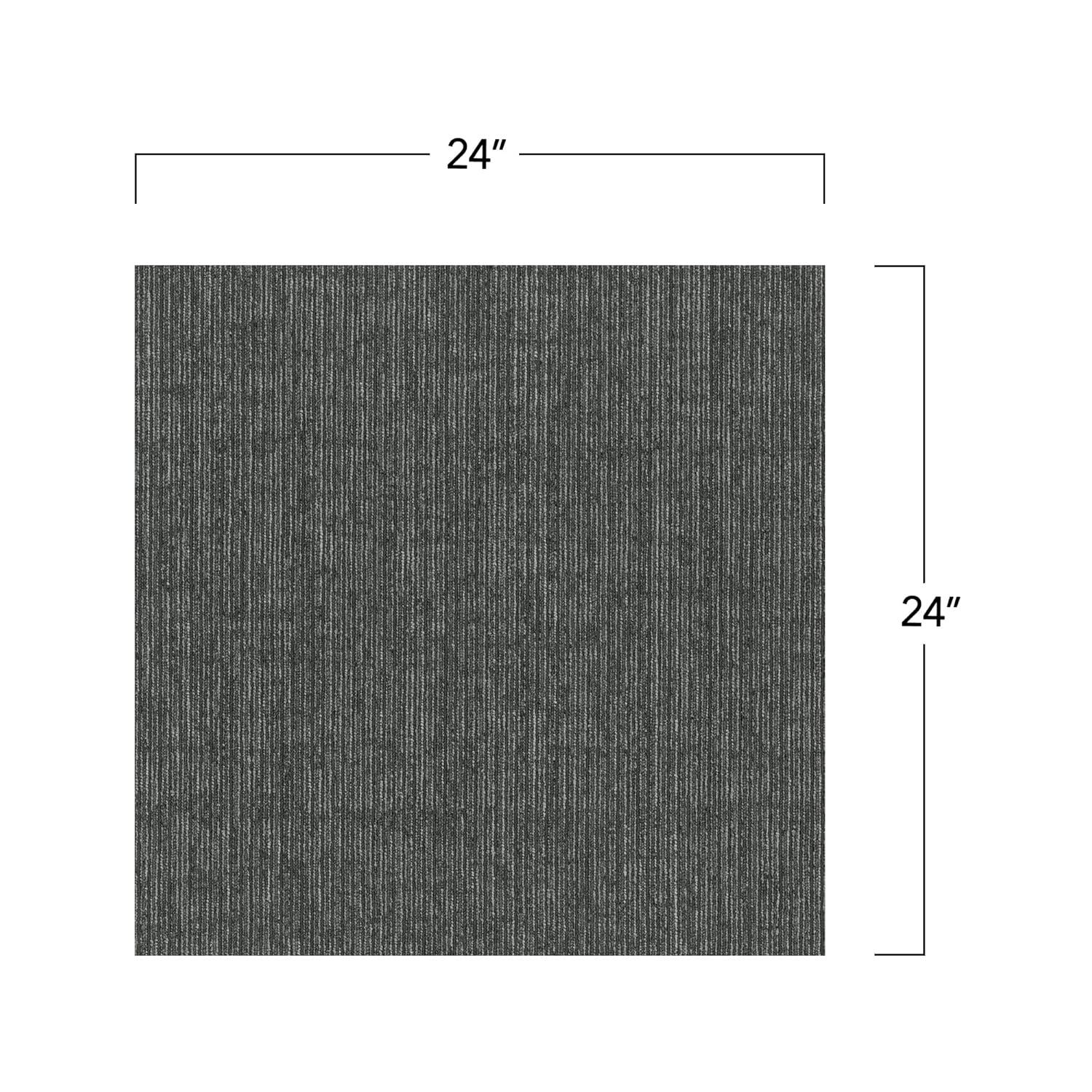 Mohawk Basics 24" x 24" Carpet Tile Sample with EnviroStrand™ PET Fiber in Charcoal (1 piece)
