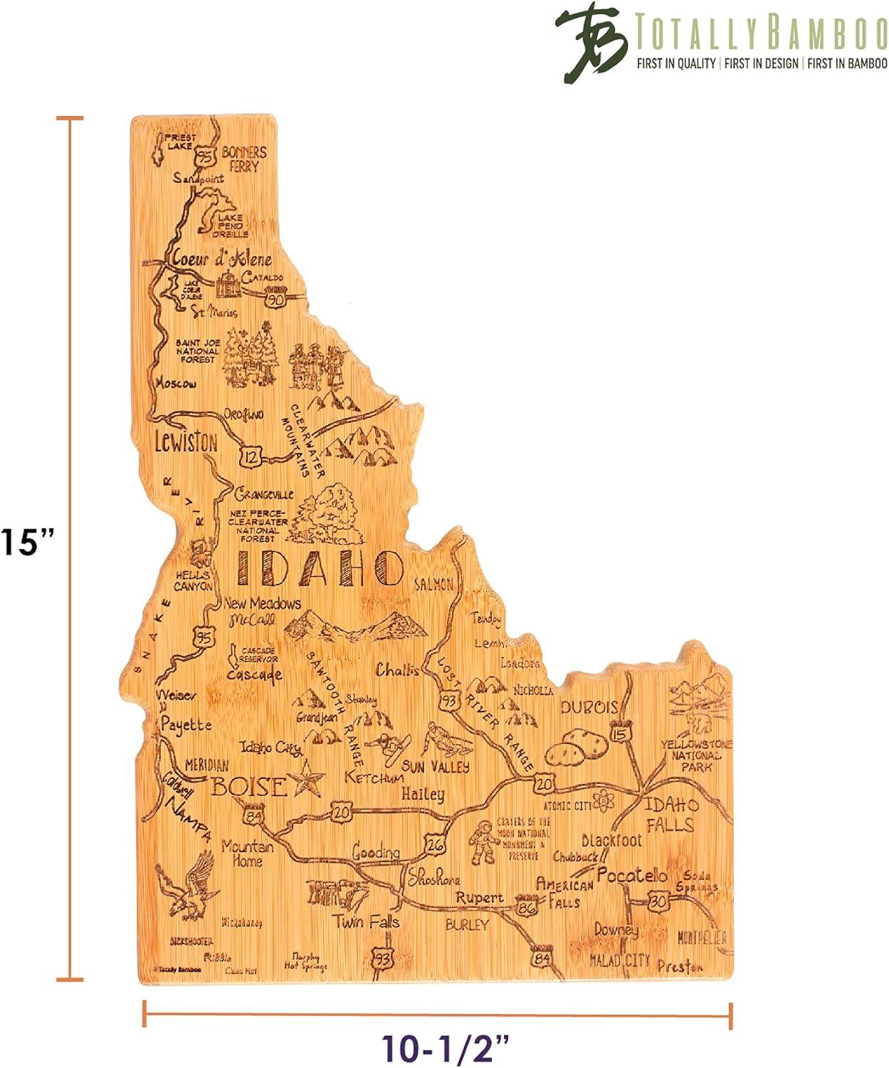 Totally Bamboo Destination Idaho Serving and Cutting Board