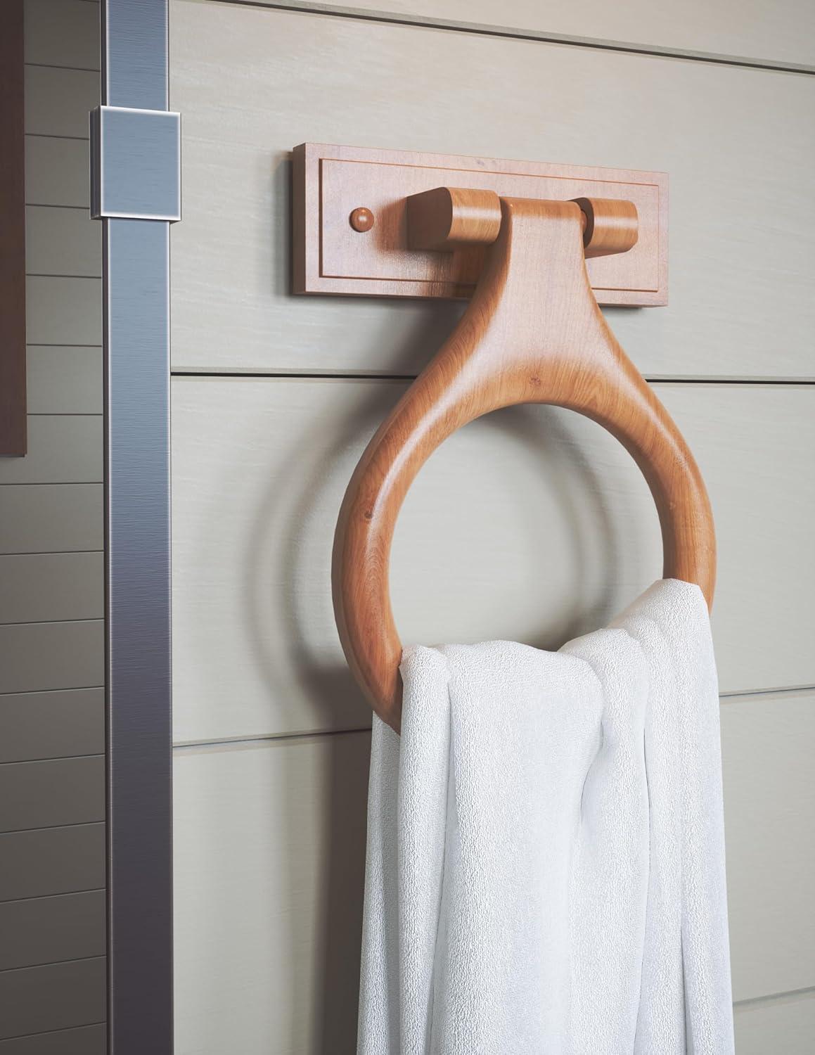 Design House  Dalton Towel Ring in Honey Oak