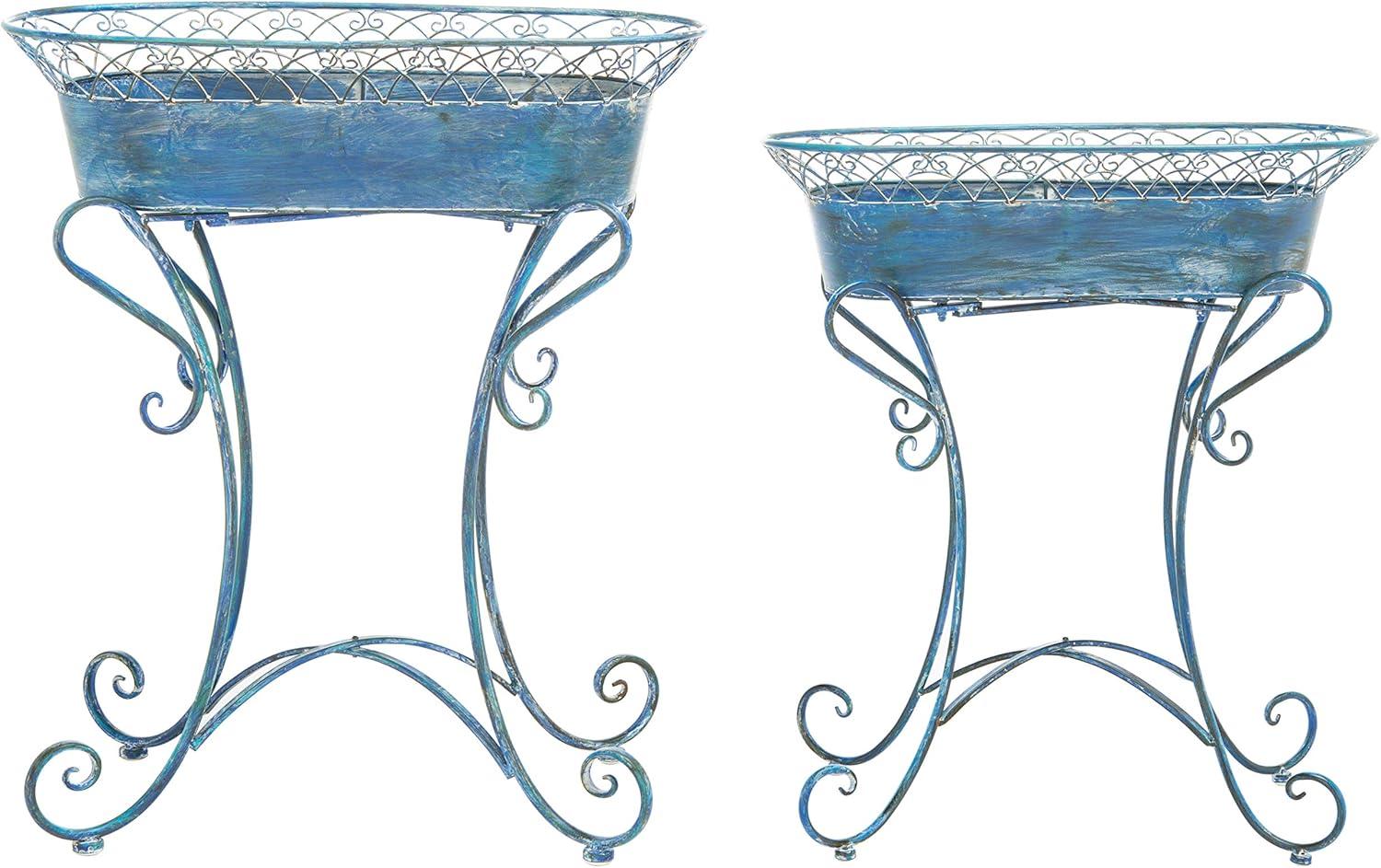 Safavieh Hendrick Outdoor Patio Planters - Antique Blue