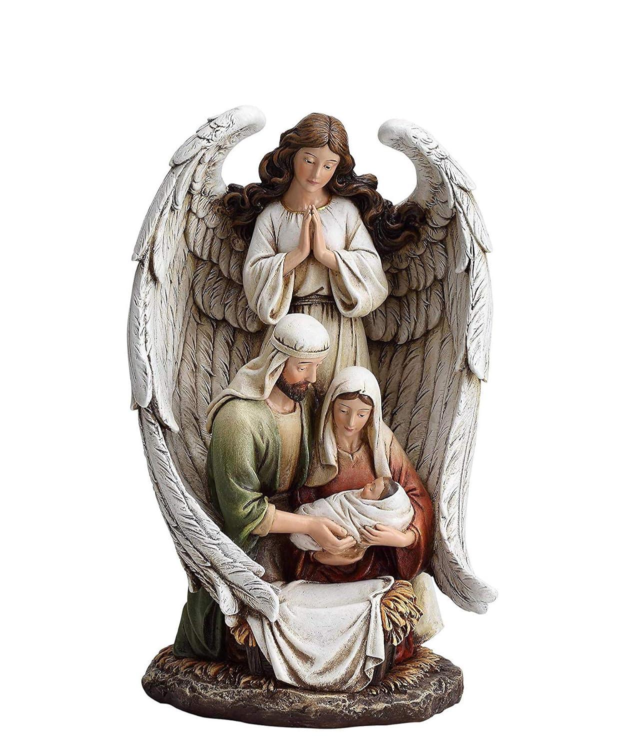 Guardian Angel with Holy Family Figure