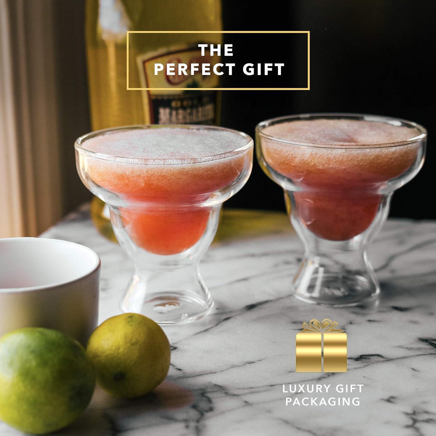 Dragon Glassware 12 oz Margarita Glasses Clear  Set of 2