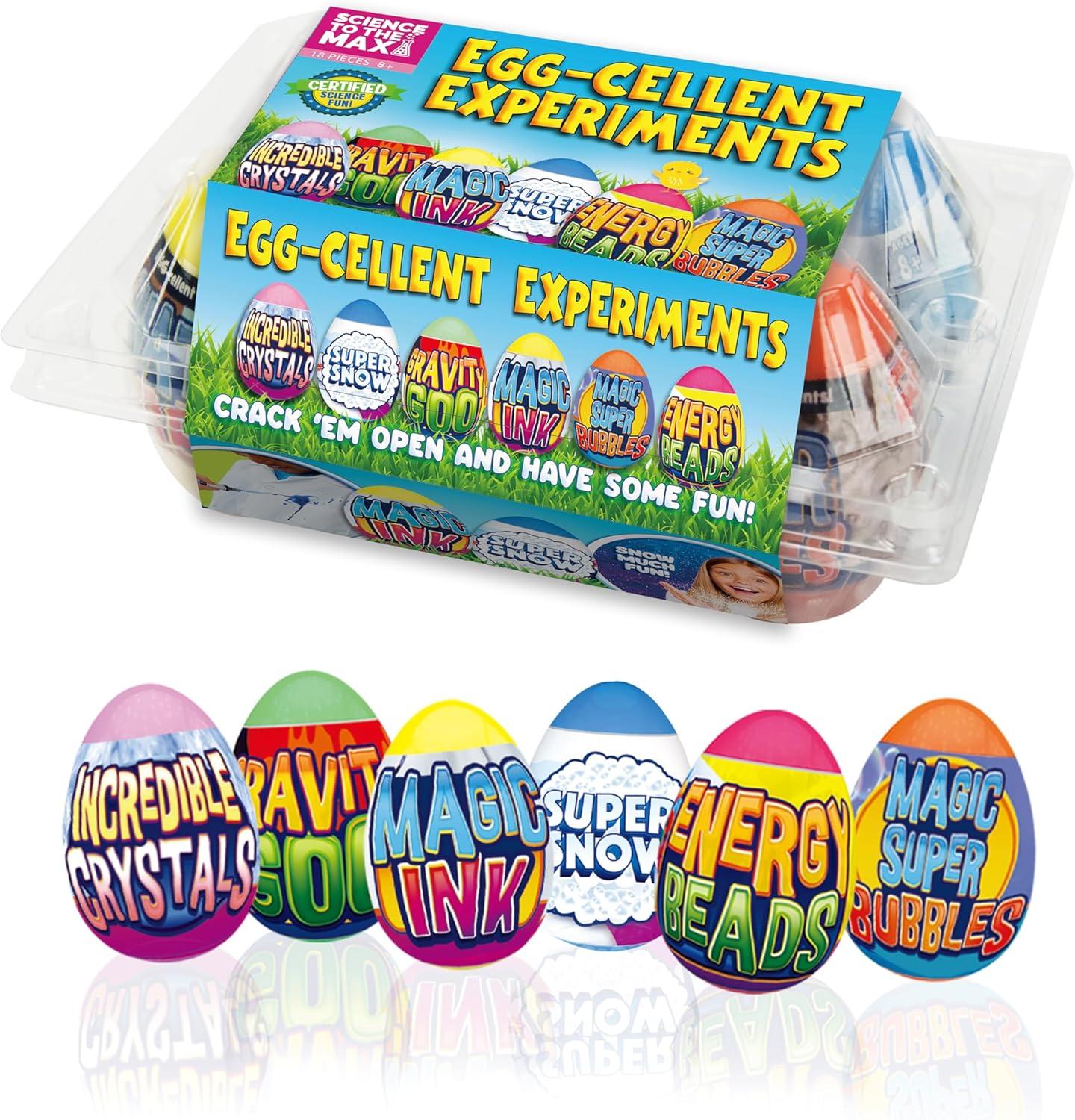 Be Amazing! Toys Egg-Cellent Experiment - 6 Pack Science Experiments for Children- Egg-Shaped Activity Kit for Boys and Girls - Easter Party Favor or Basket Stuffer - STEM for Kids 8+