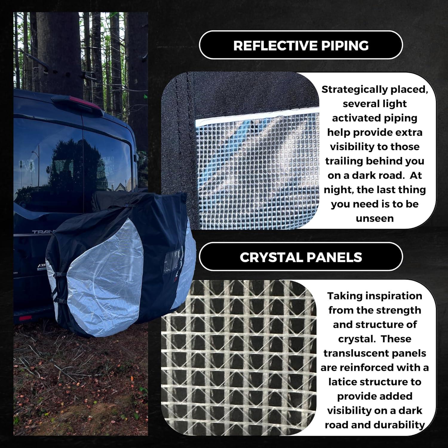 FORMOSA Protective Travel Bike Cover - Heavy Duty Electric Bike Cover - Transport on Rack - Single, Dual, Quad Sizes