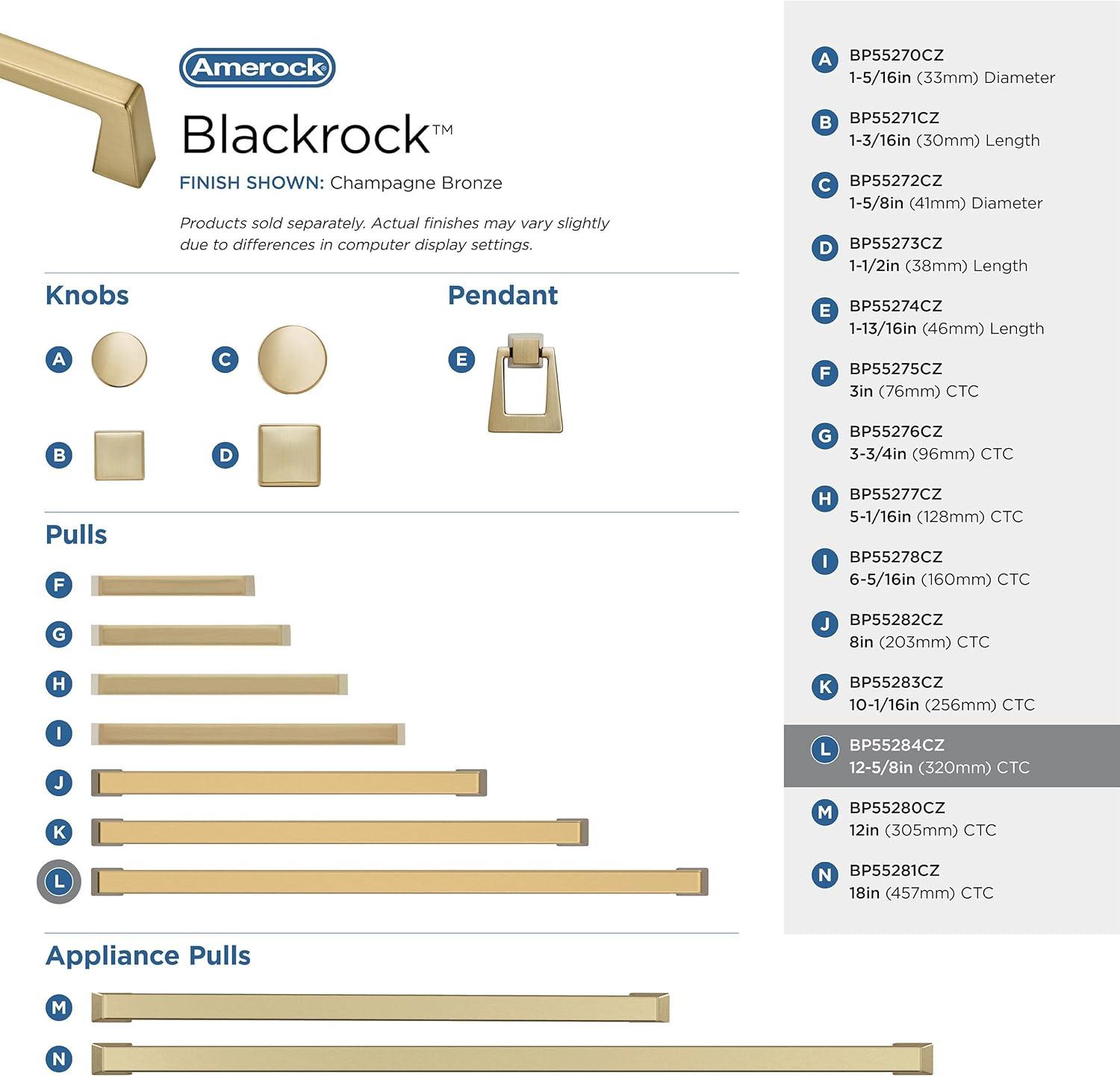 Blackrock 12-5/8 in (320 mm) Center-to-Center Cabinet Pull