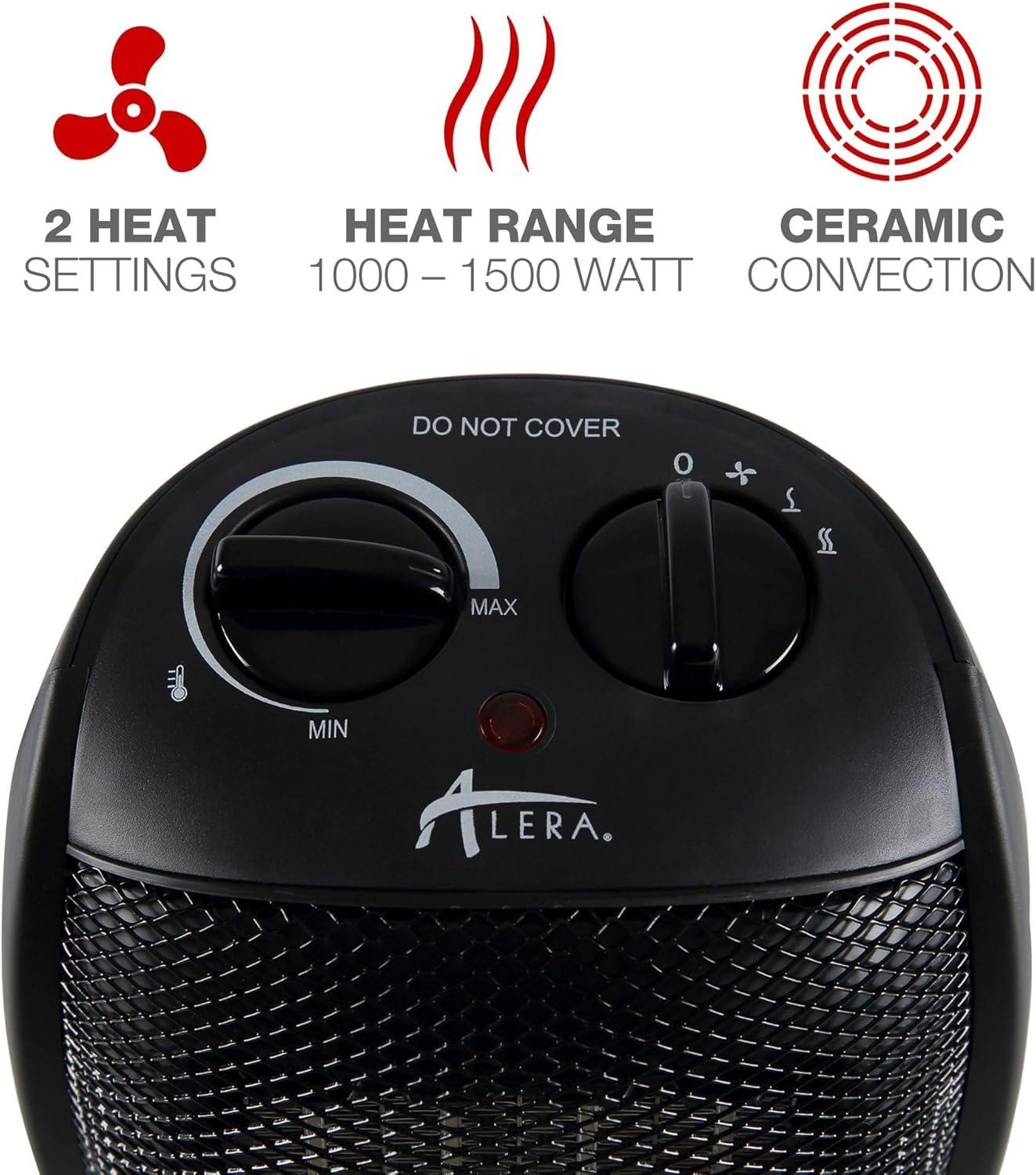 1,500 Watt Ceramic Heater,Black