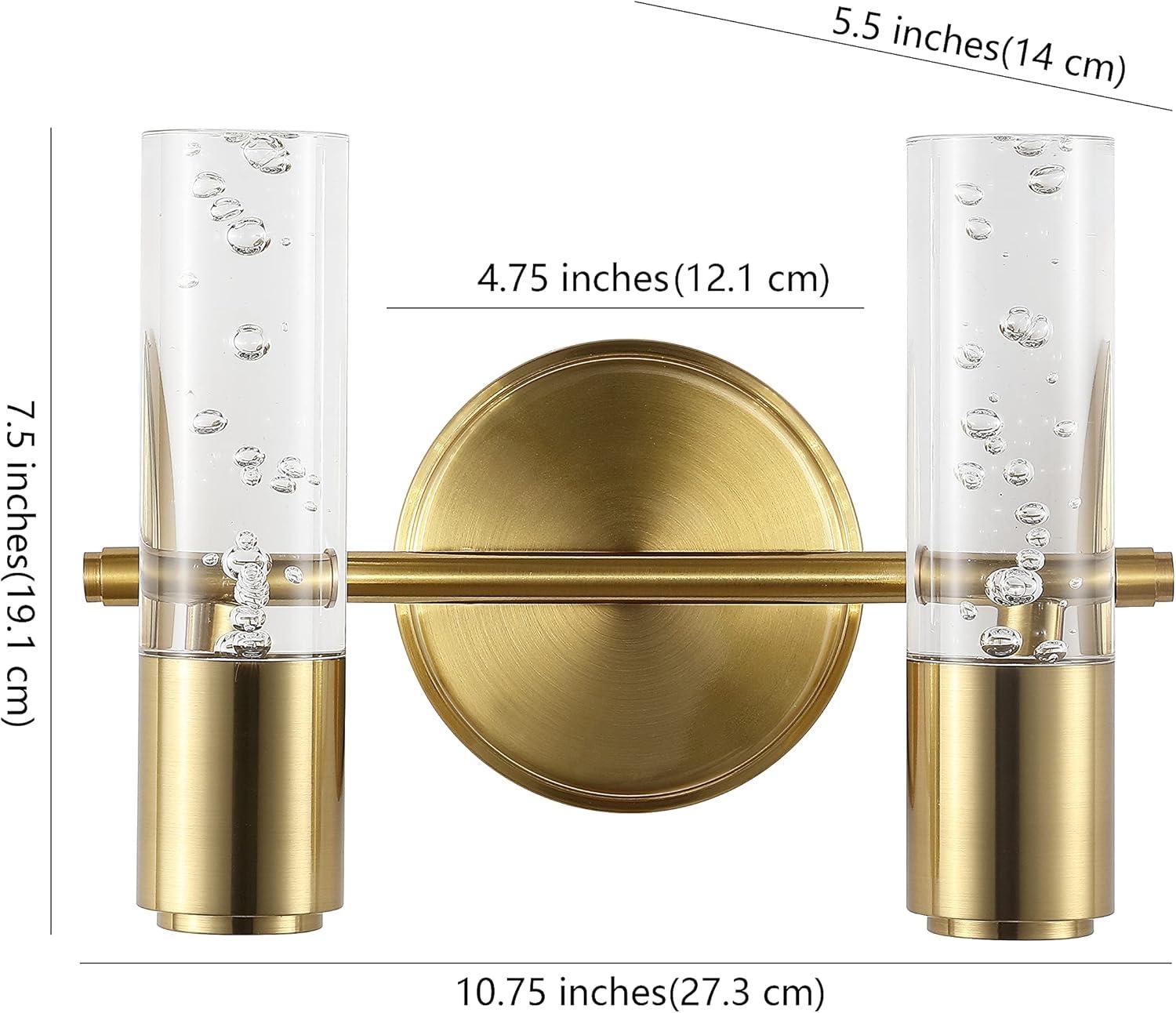 Bolha 10.75" Brass Gold Minimalist LED Vanity Light