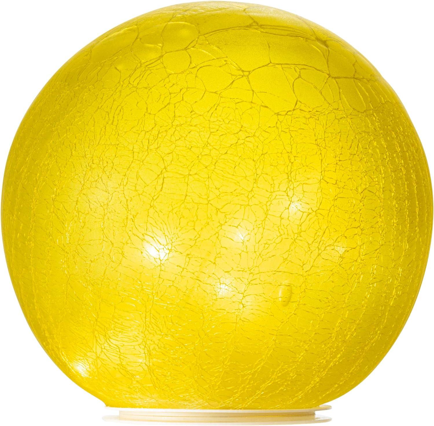 Alpine Corporation 7" Textured Glass Light-Up Gazing Globe, White
