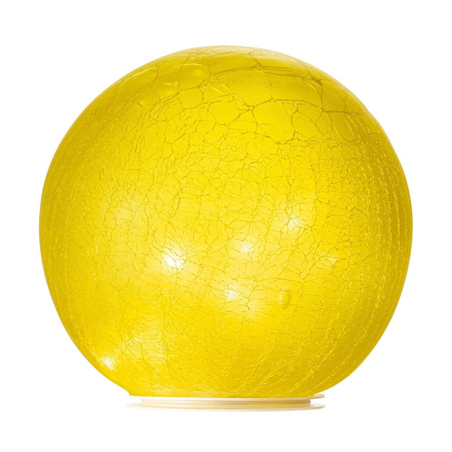 Alpine Corporation 7" Textured Glass Light-Up Gazing Globe, White