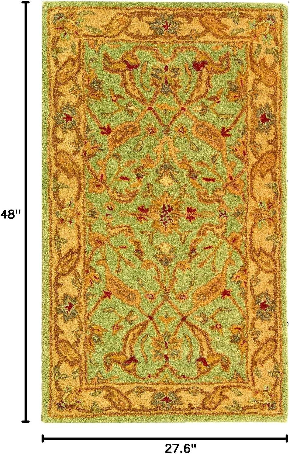 Antiquity AT311 Hand Tufted Accent Rug - Teal/Beige - 2'3"x4' - Safavieh.