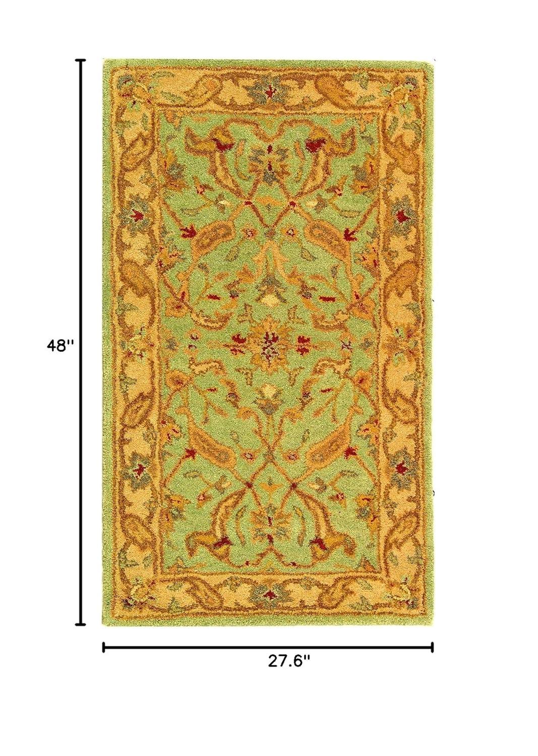 Antiquity AT311 Hand Tufted Accent Rug - Teal/Beige - 2'3"x4' - Safavieh.