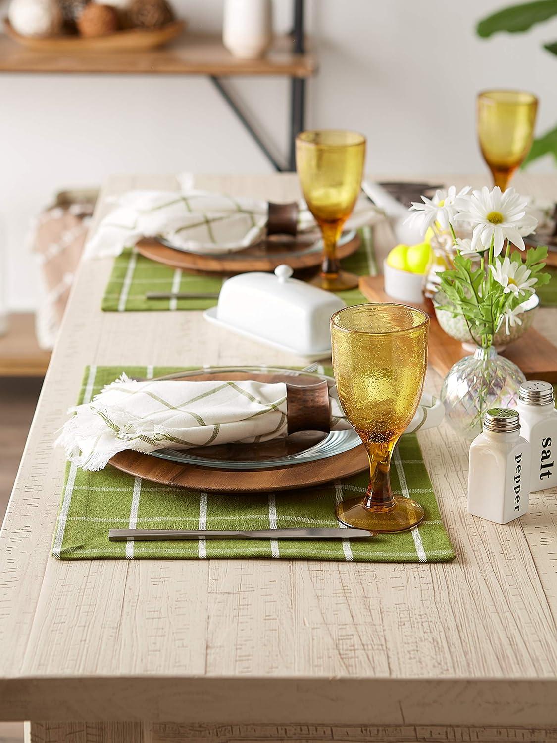 Ventana Green Check Placemat (Set of 6)