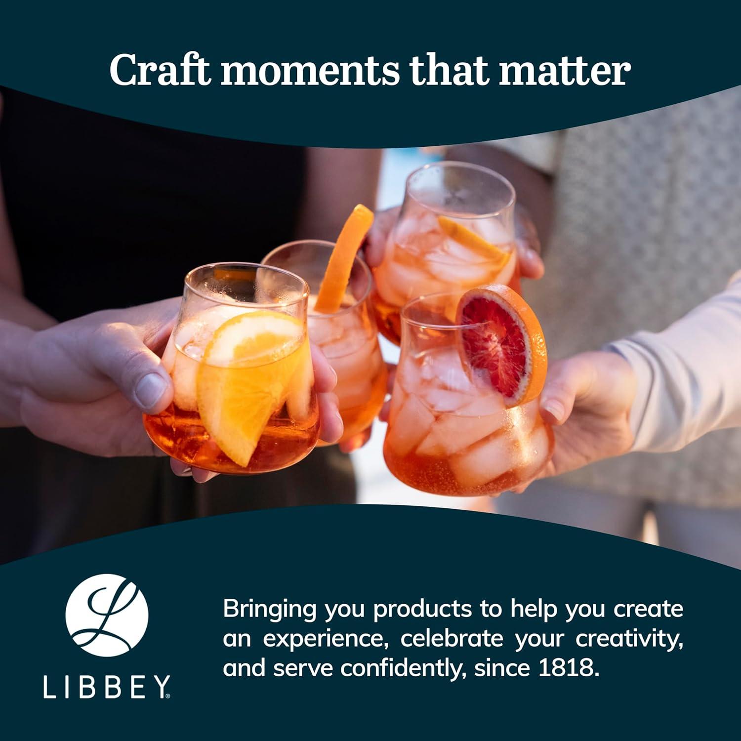 Libbey Libbey Magnitude Stemless Wine Glasses, 15-Ounce, Set Of 4 (Set of 4)