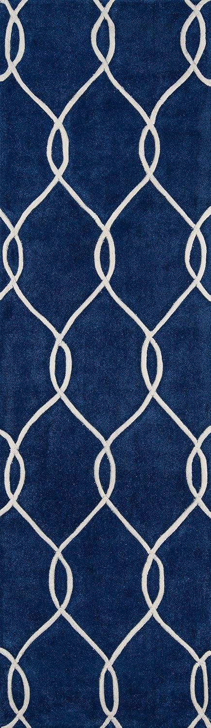 Momeni Bliss 2'3" X 8' Contemporary Hand Tufted Runner Rug in Navy