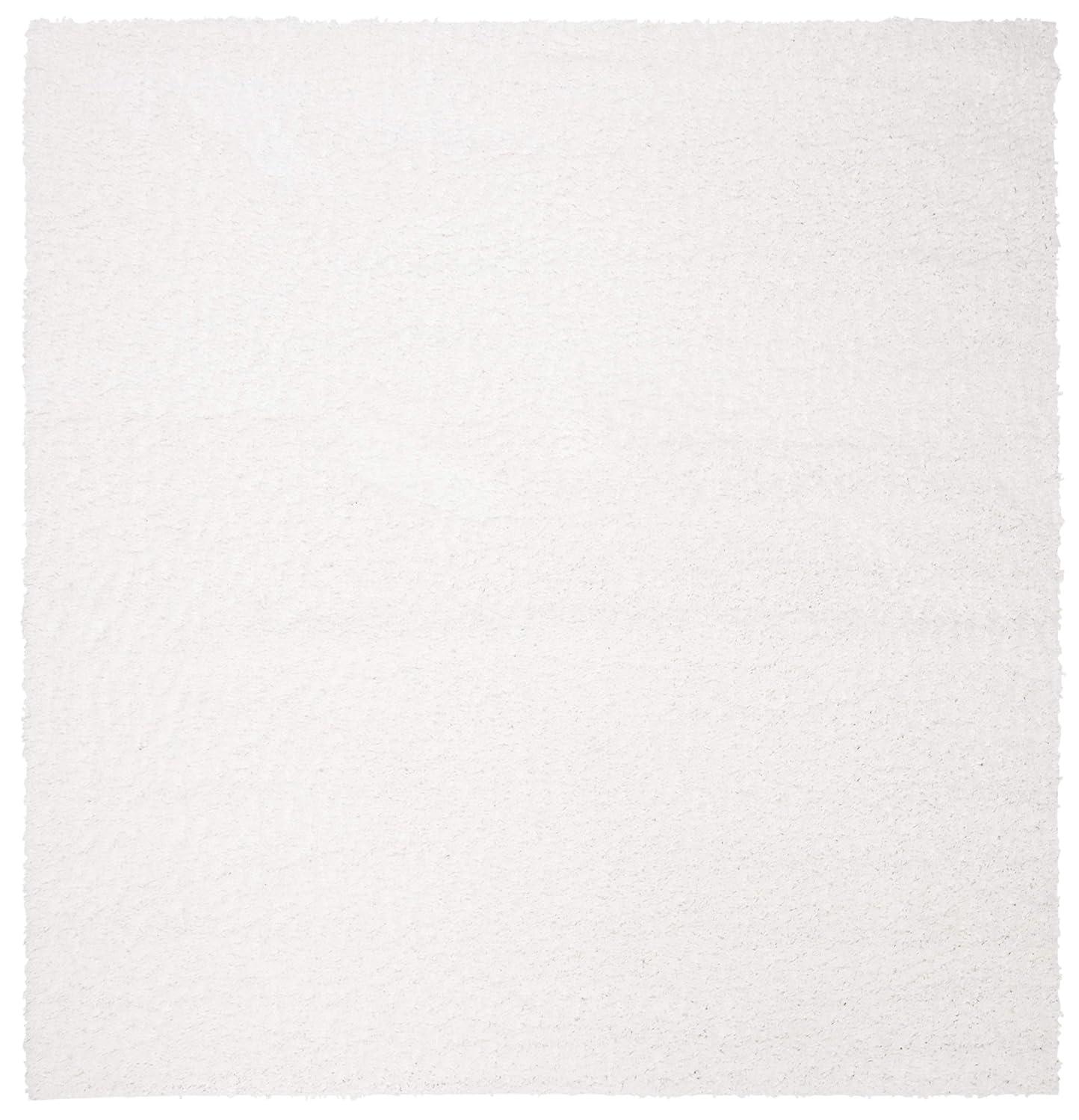 August Shag 900 AUG900 Power Loomed Indoor Area Rug - White - 5'3"x5'3" - Safavieh