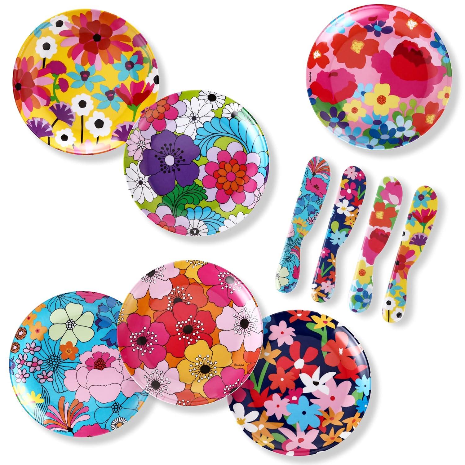 French Bull French Bull 6.5" Floral Appetizer Plate (Set of 6)
