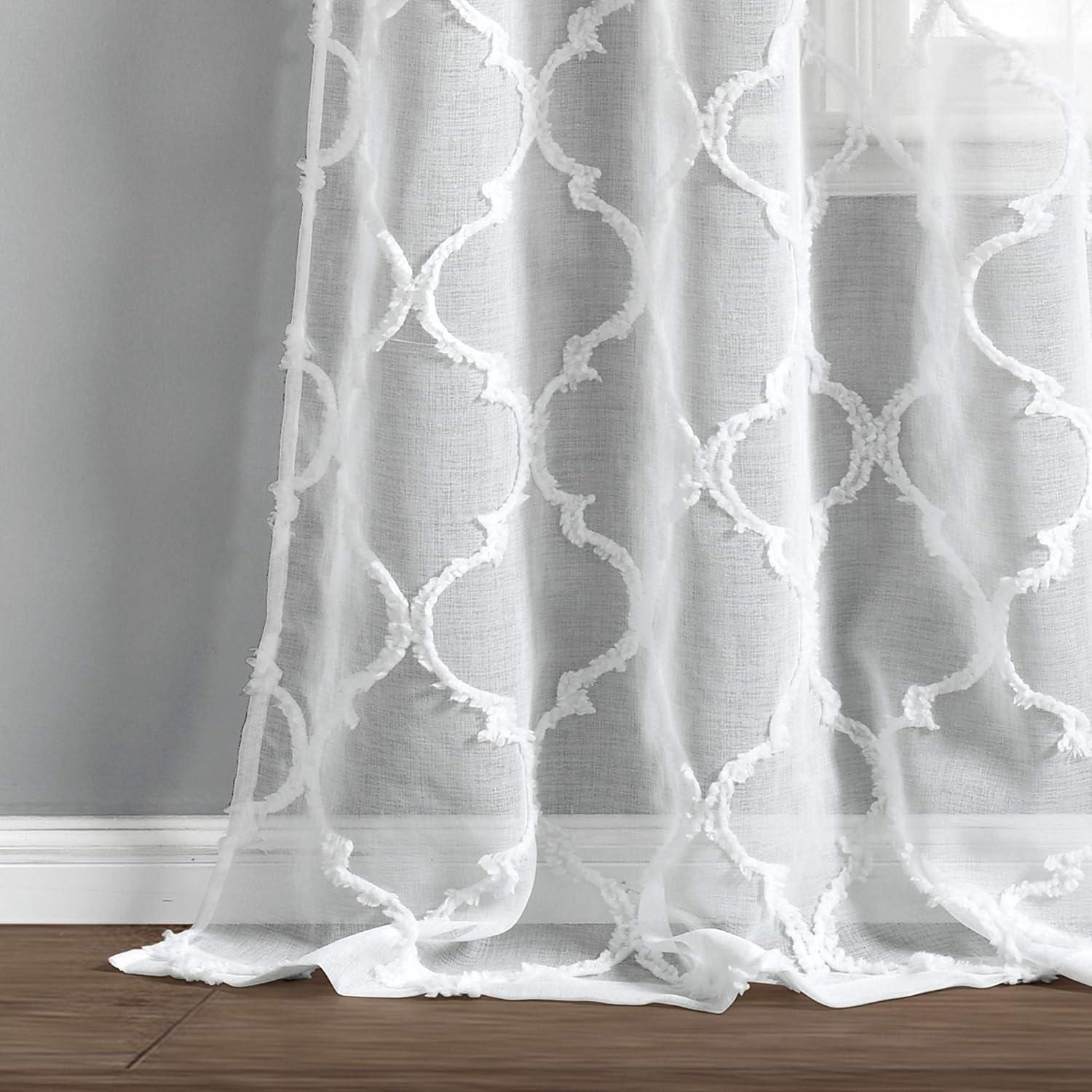 Lush Decor Avon Trellis Sheer Trellis Sheer Curtain Panels (Set of 2)
