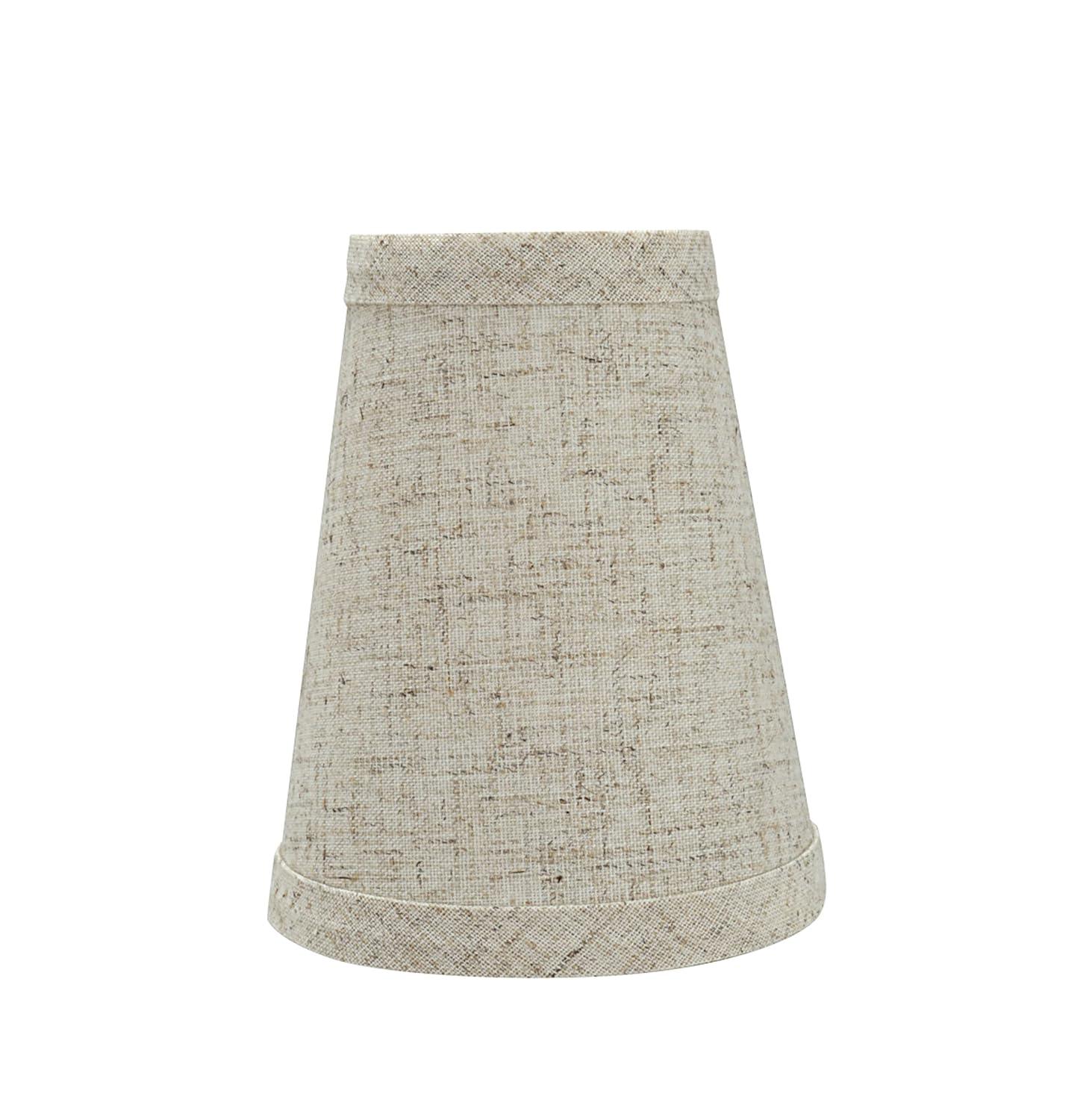 Aspen Creative 32665-2 Small Hardback Empire Shape Chandelier Clip-On Lamp Shade Set (2 Pack), Transitional Design in Beige, 4" bottom width (2 1/2" x 4" x 5" )