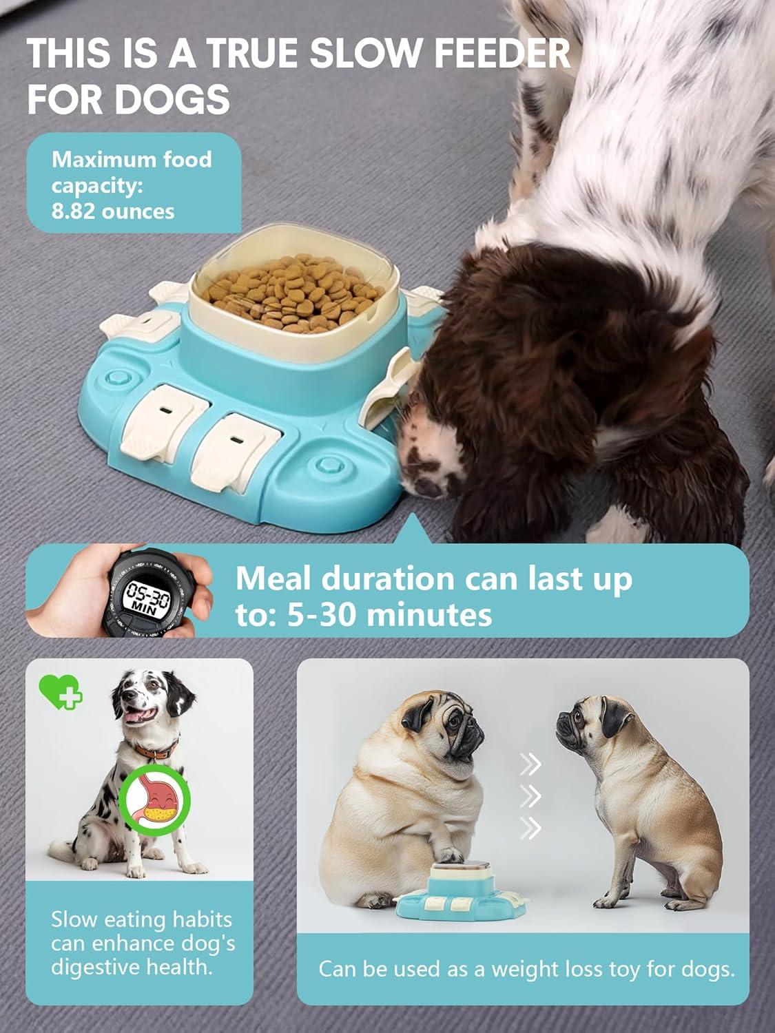 Dog Puzzle Toy - Puzzle Toys for Dogs 2 Levels, Dog Treat Puzzles Toys for IQ Training & Brain Stimulation, Dog Slow Feeder as Gifts for Puppies, Cats, Dogs