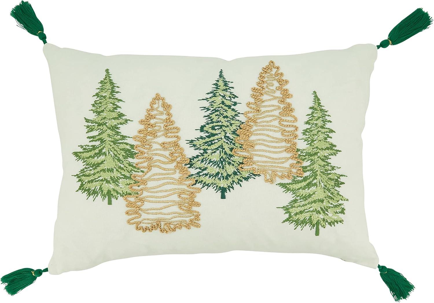 Tassels Cotton Lumbar Throw Pillow