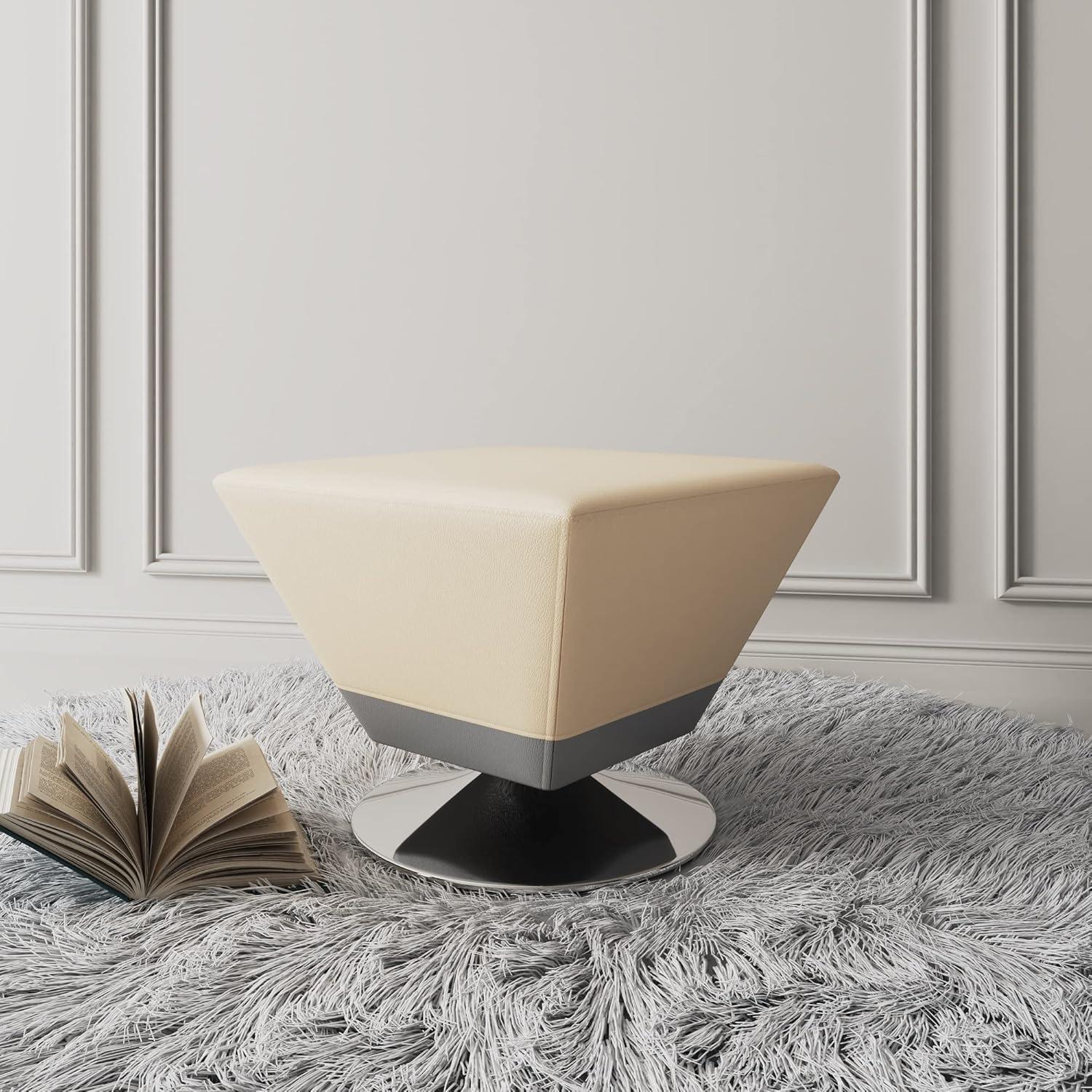 Sabine Faux Leather Ottoman