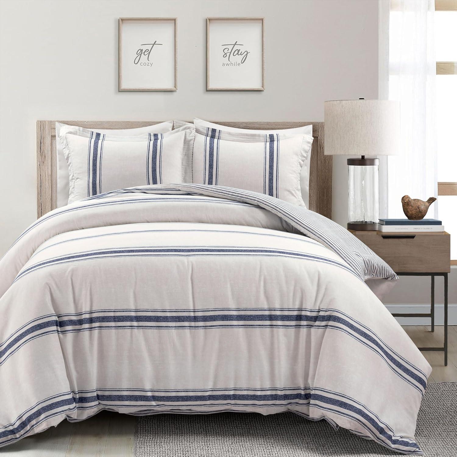 Standard Cotton 460 TC Reversible 3 Piece Duvet Cover Set