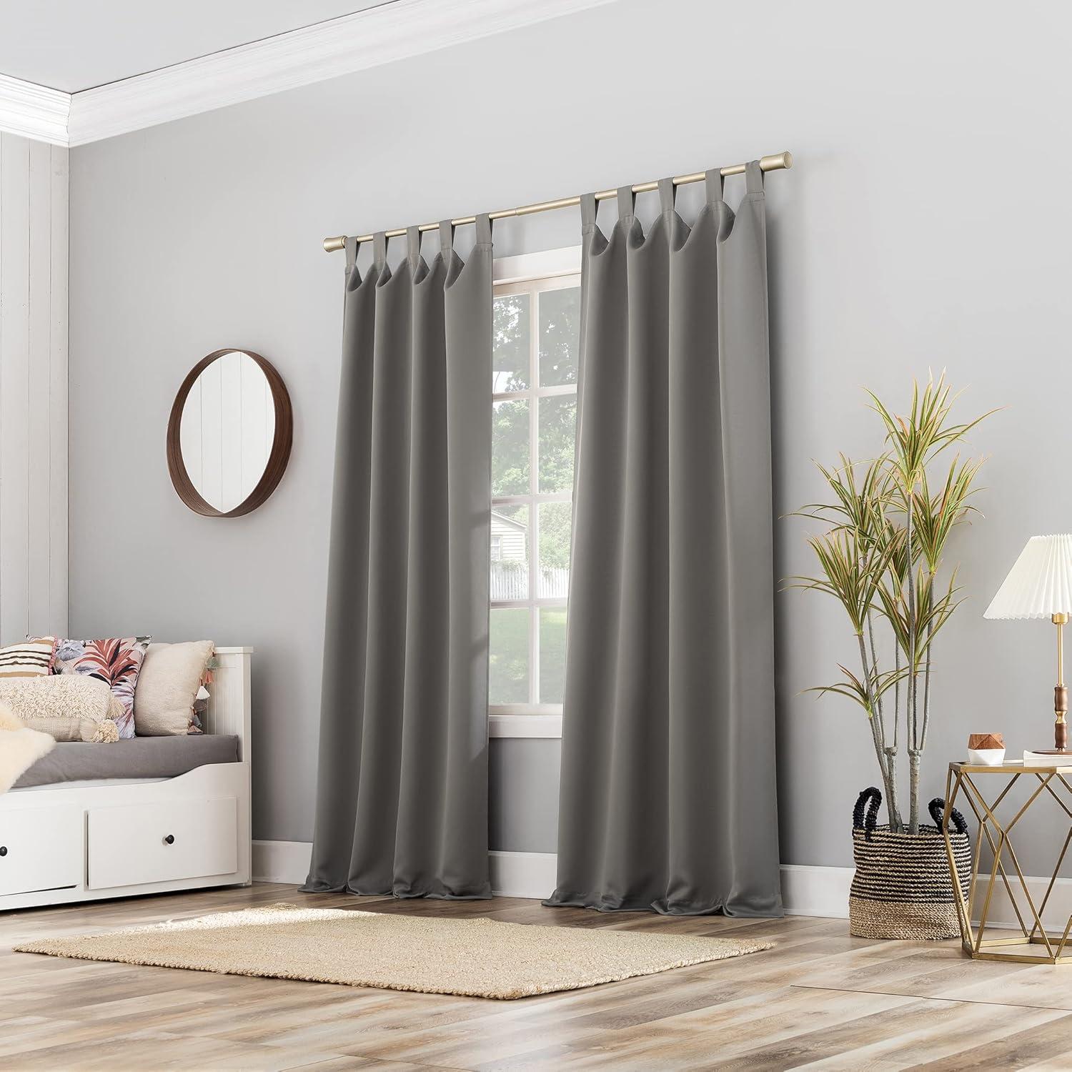 Sun Zero Blackout Kenneth Energy Saving Tab Top Curtain Panel