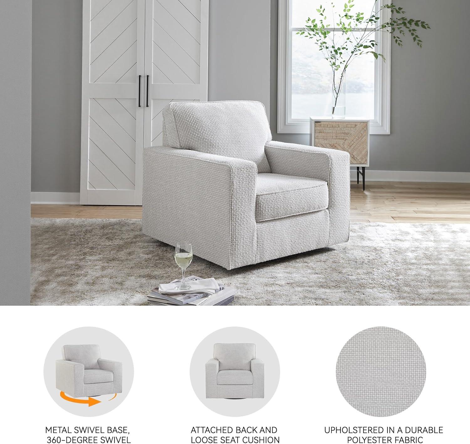 Ebern Designs Deivydas Upholstered Swivel Armchair