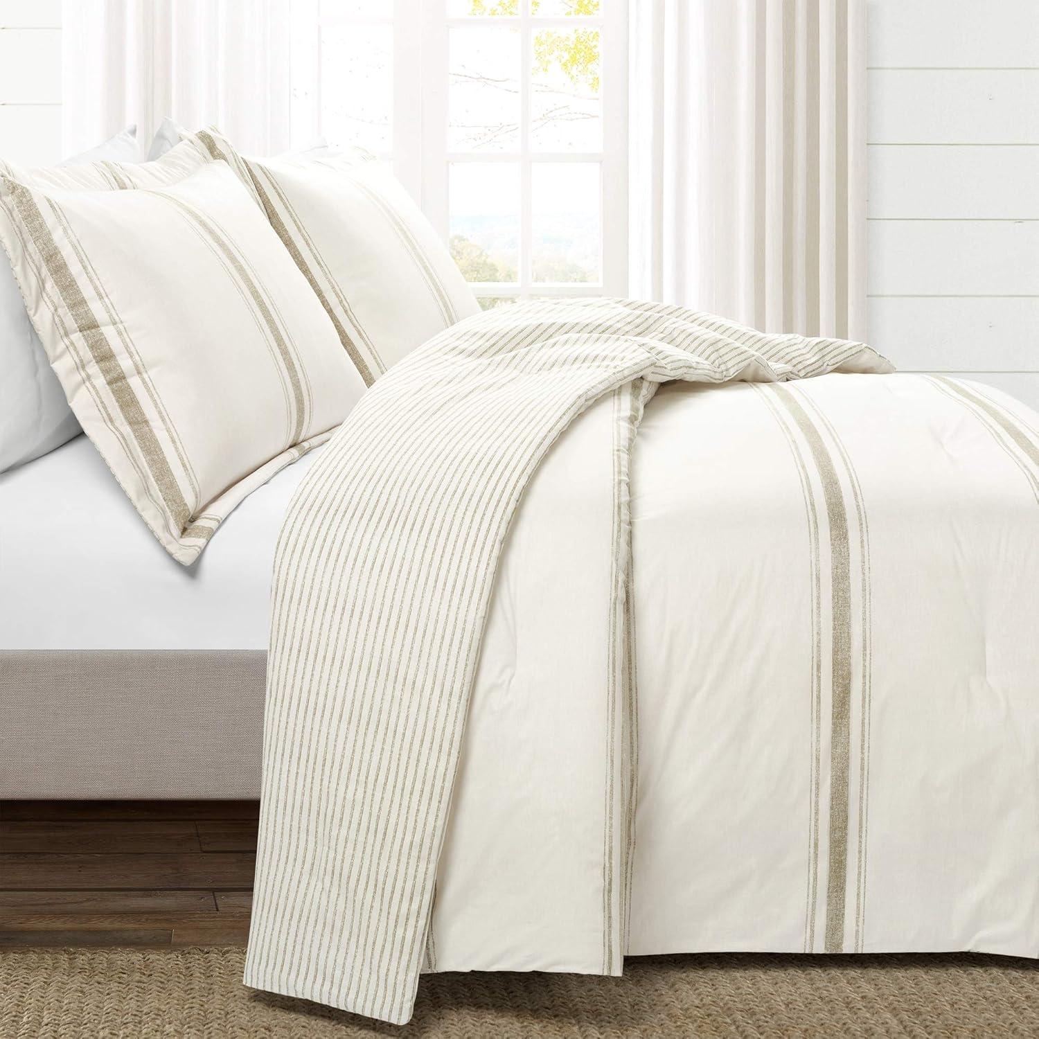 Farmhouse Standard Cotton Reversible Comforter Set